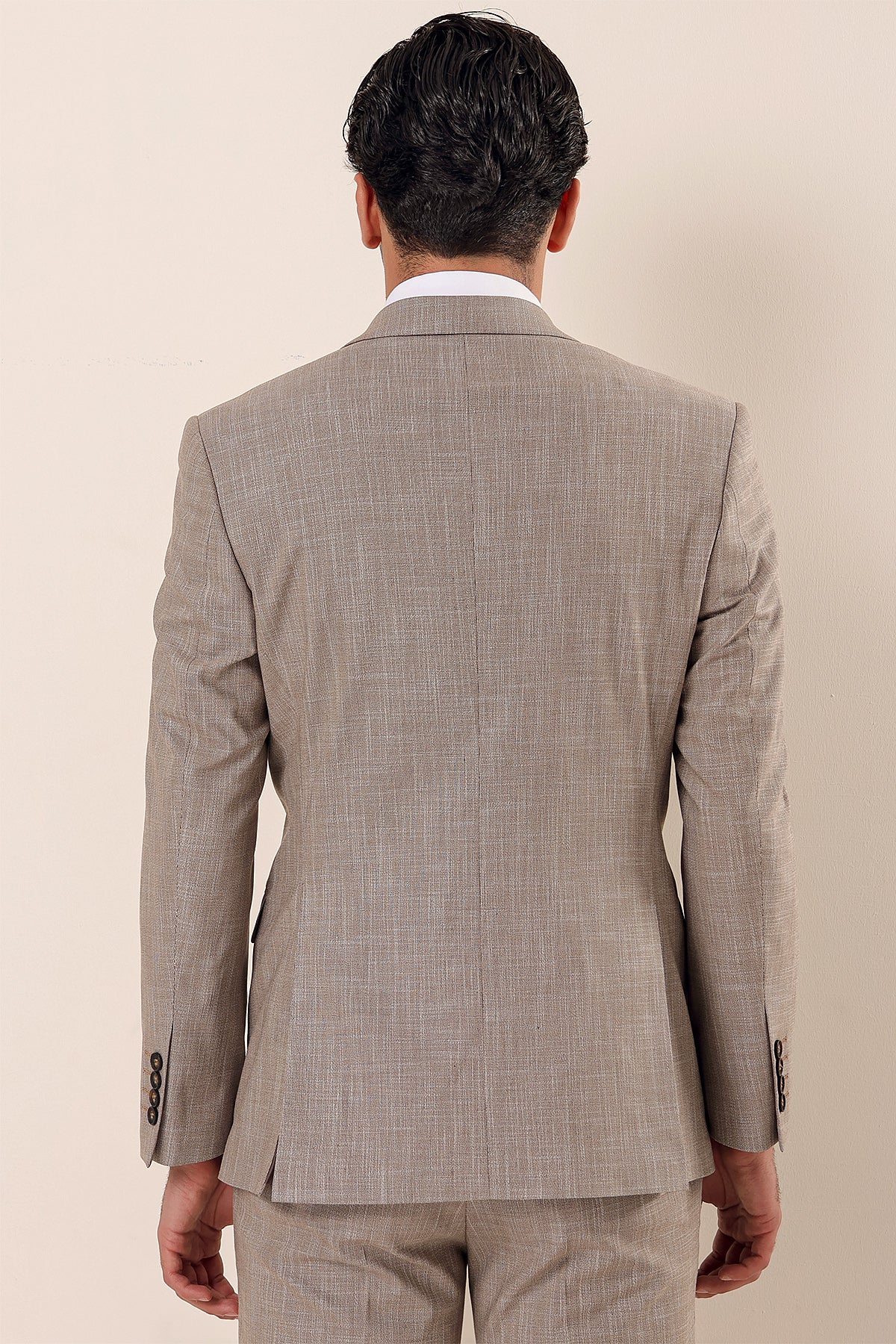 Comfort-Fit Classic Suit - Beige