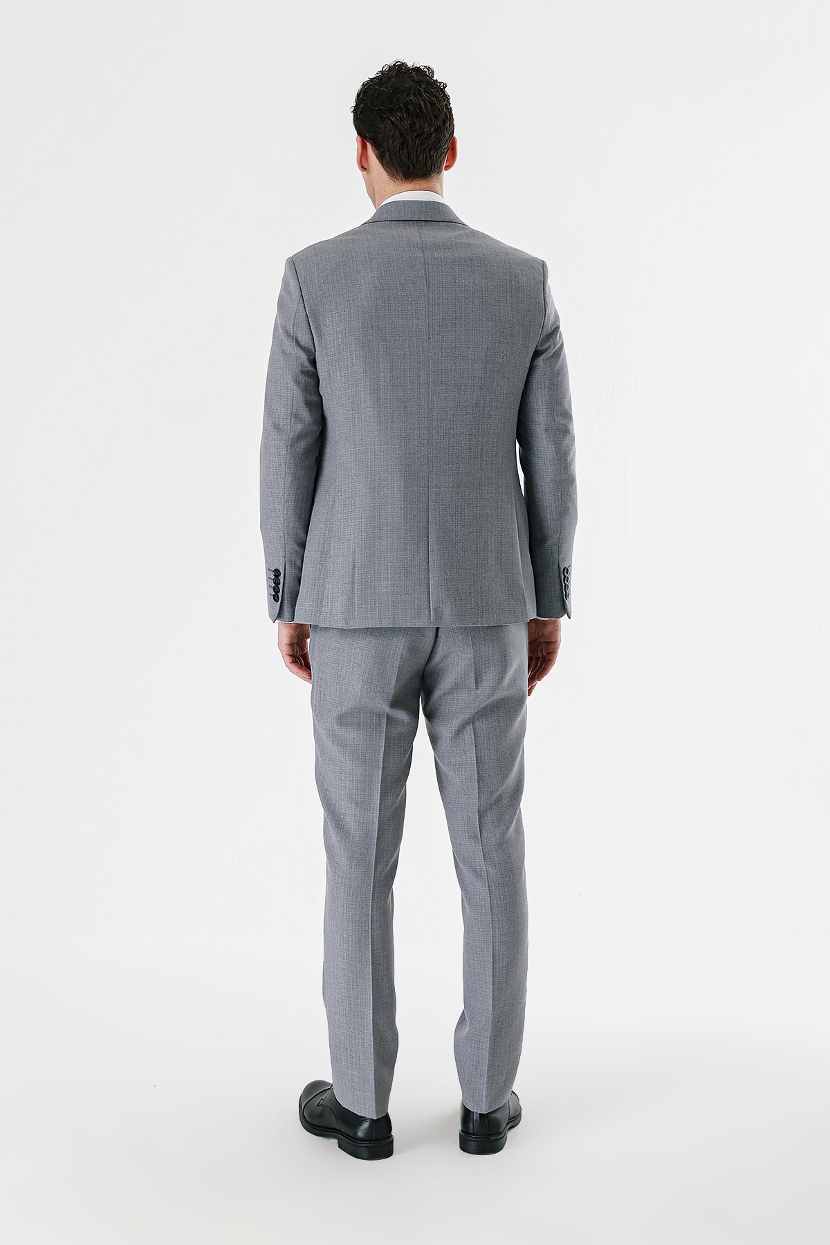 Slim-Fit Vest Suit - Light Grey