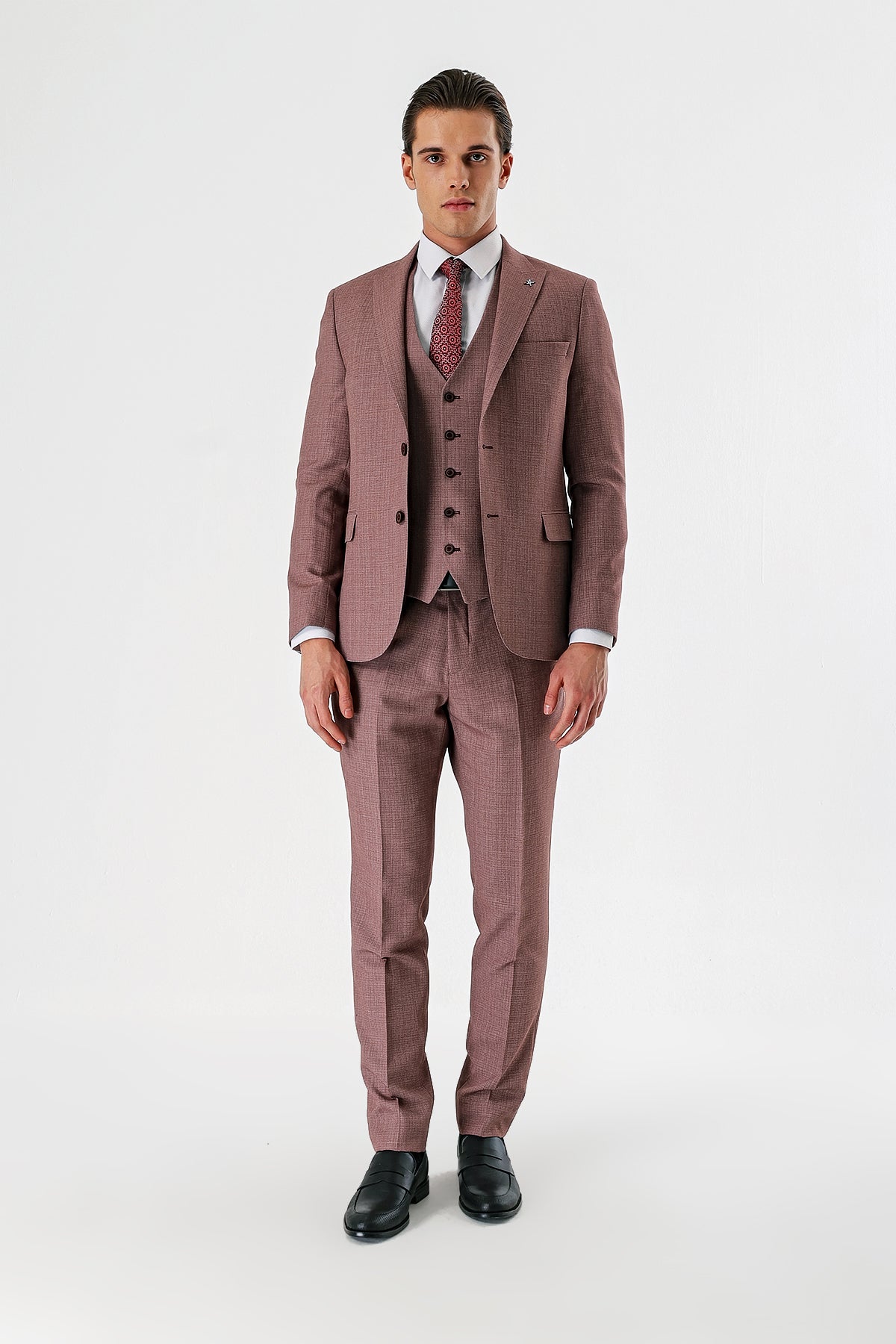 Slim-Fit Vest Suit - Cashmere