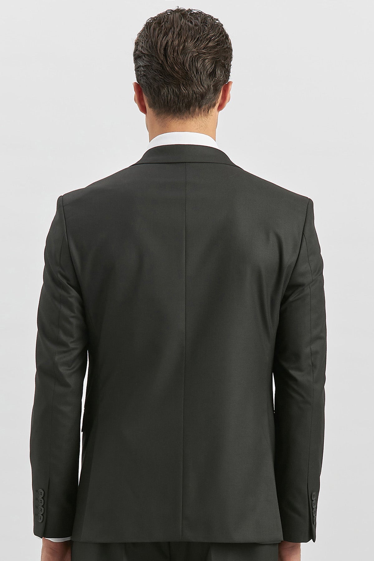 Slim-Fit Vest Suit - Black