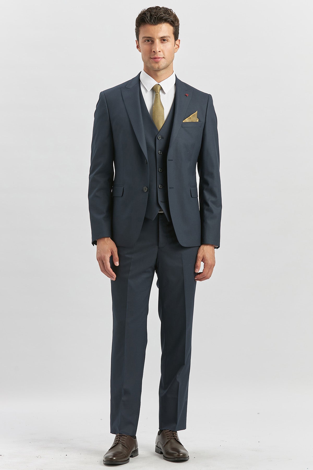 Slim-Fit Vest Suit - Dark Navy