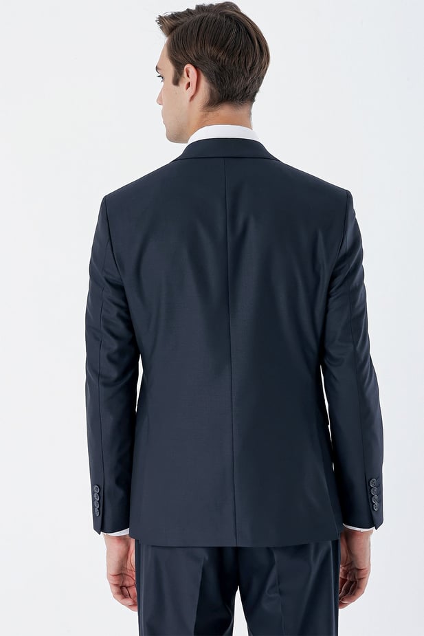 Slim-Fit Vest Suit - Dark Navy