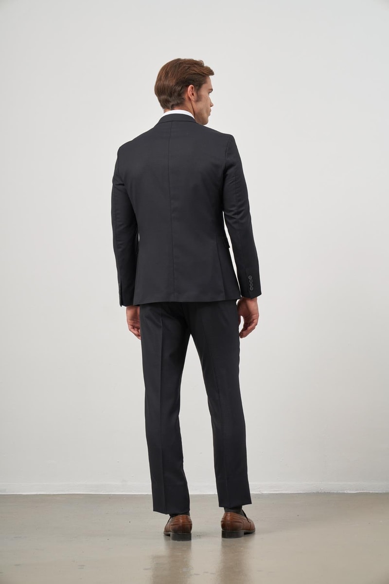 Slim-Fit Vest Suit - Dark Navy
