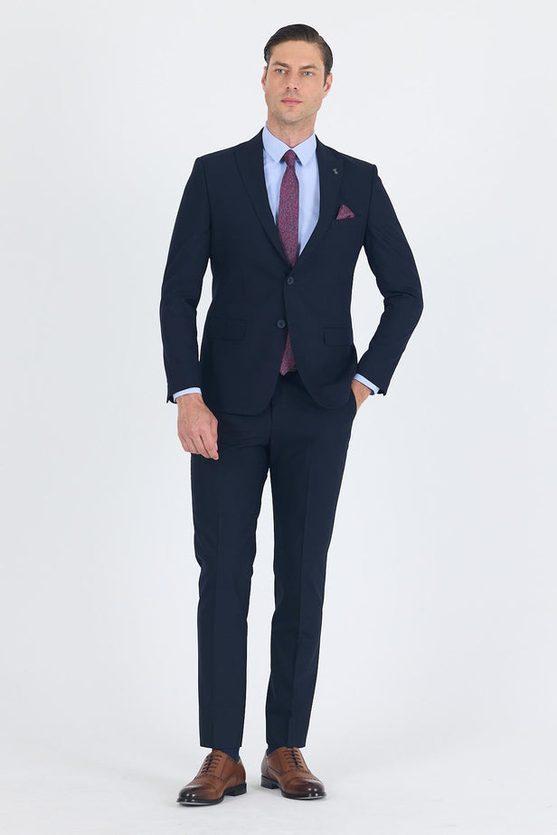 Slim-Fit Suit - Navy
