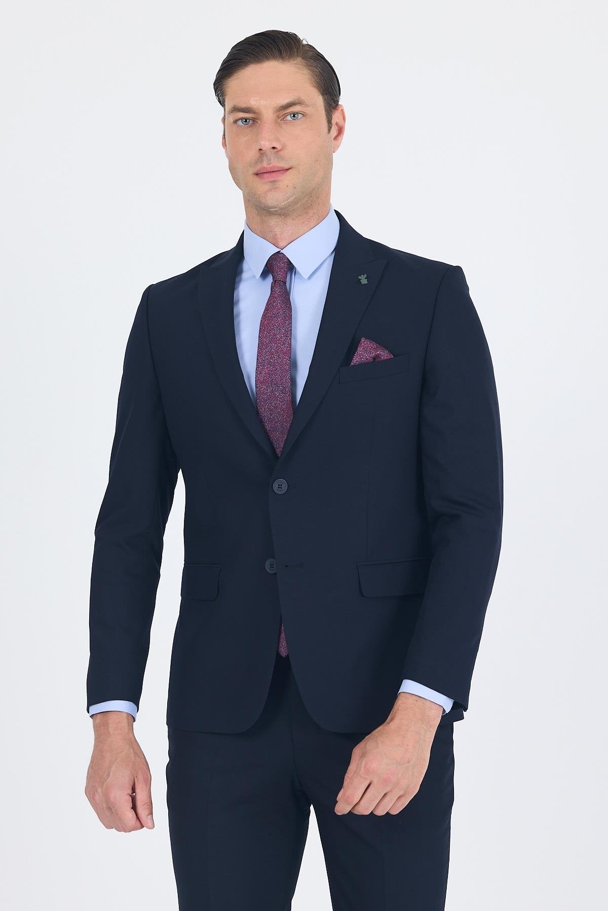 Slim-Fit Suit - Navy