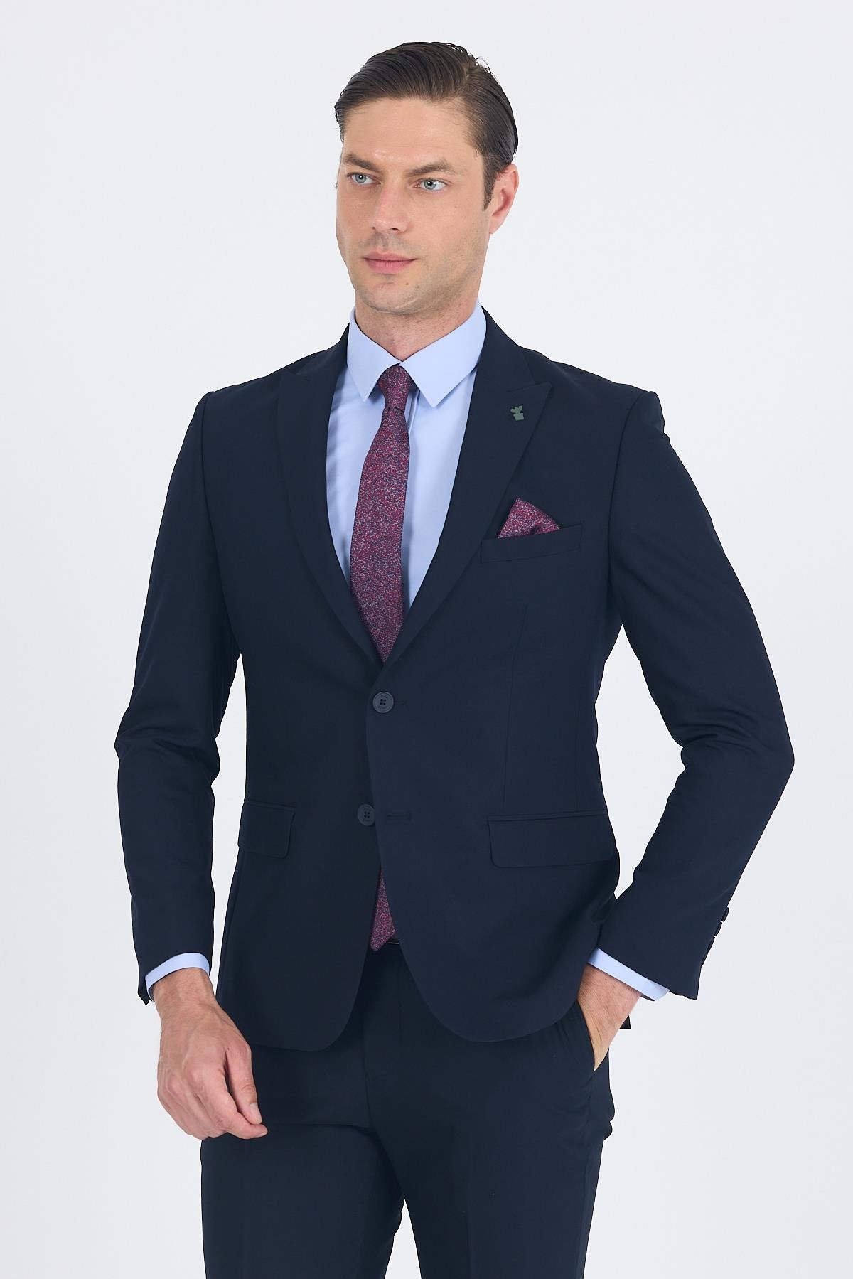 Slim-Fit Suit - Navy