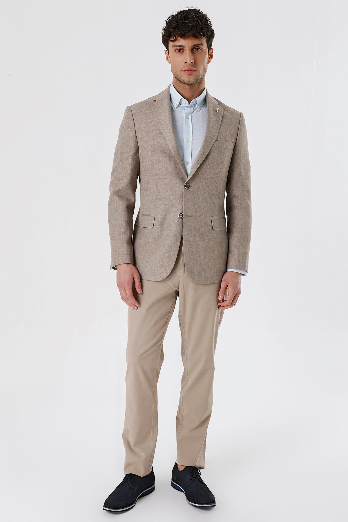 Comfort-Fit Blazer - Beige