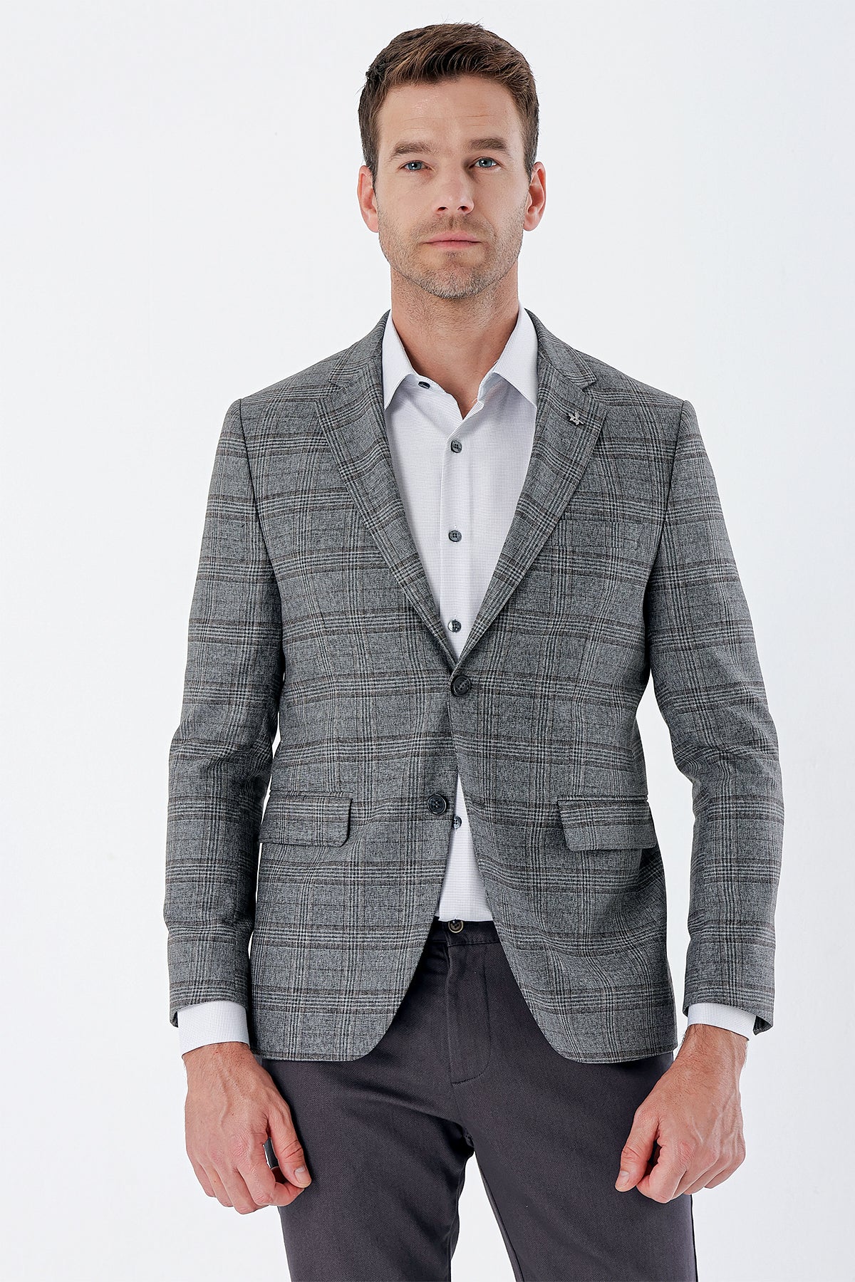 Slim-Fit Blazer - Grey