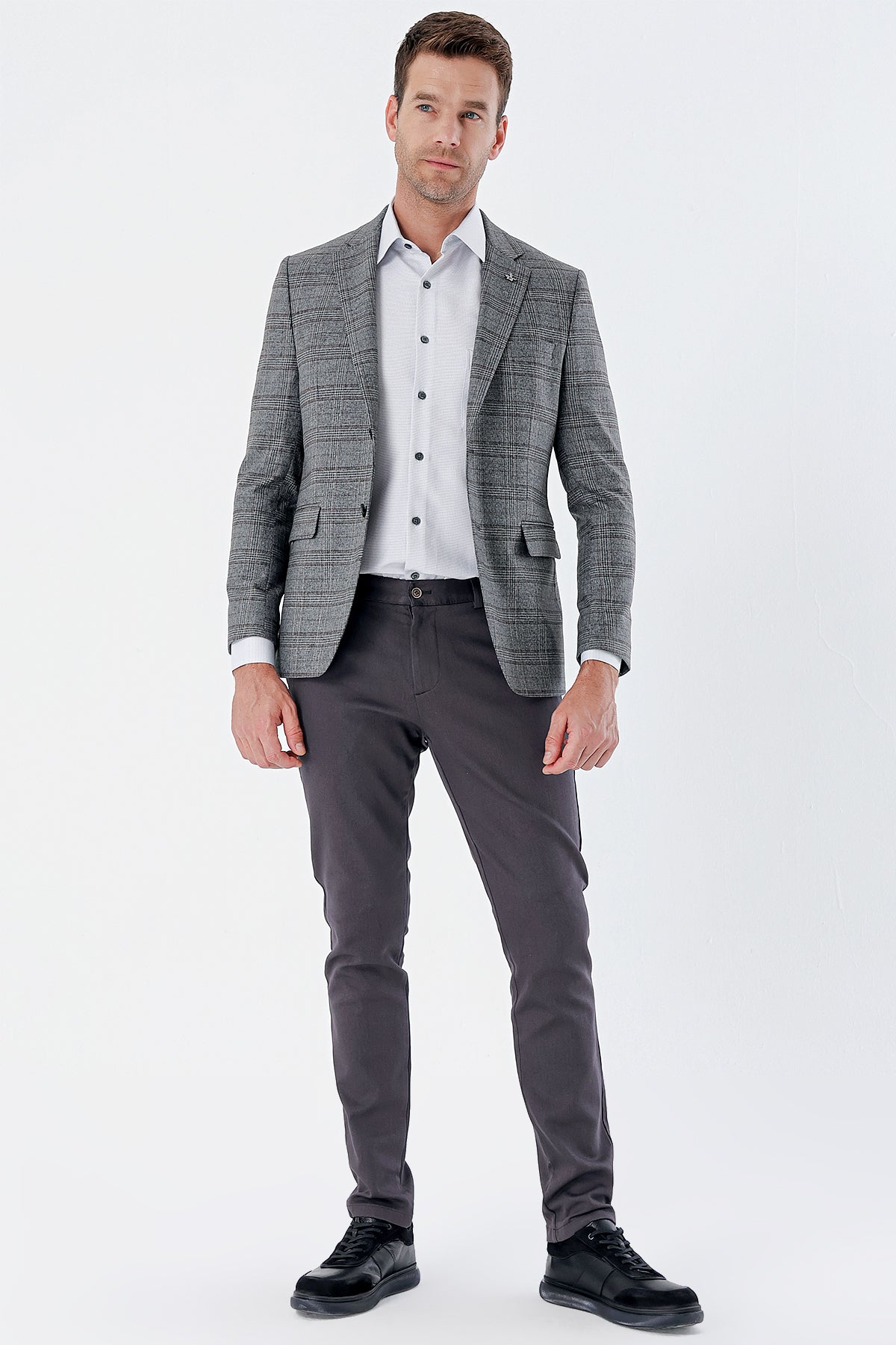 Slim-Fit Blazer - Grey