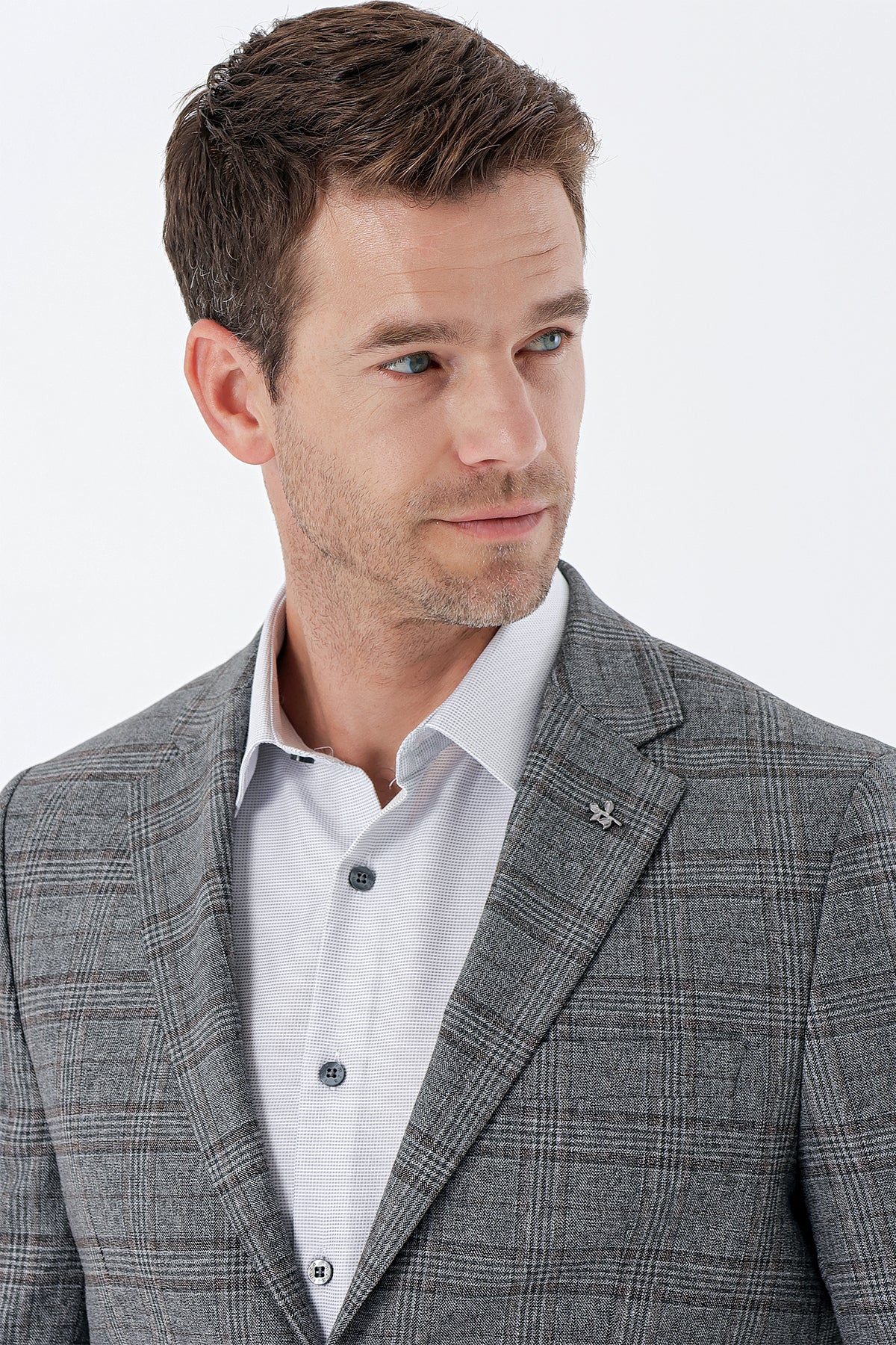 Slim-Fit Blazer - Grey