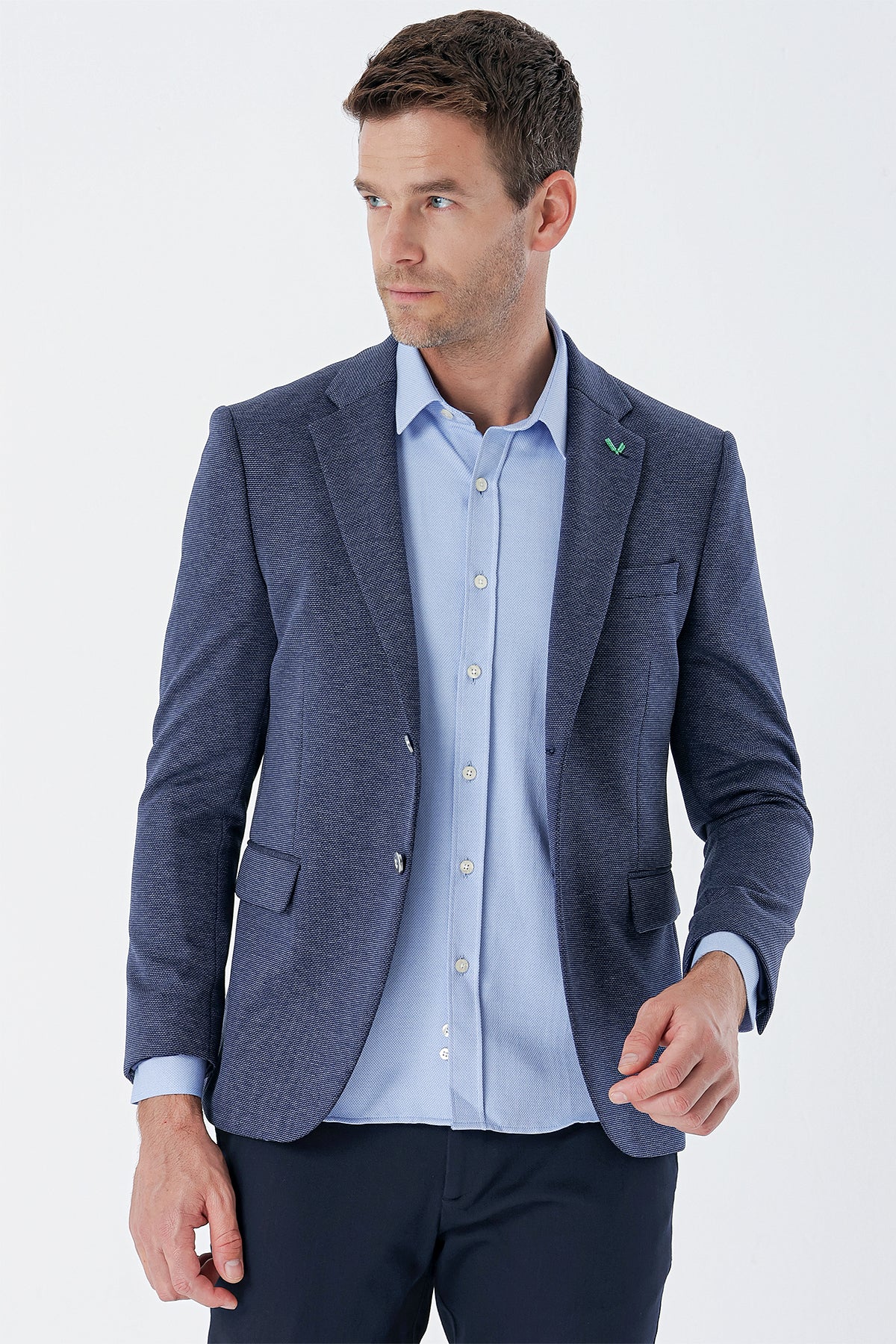 Slim-Fit Blazer - Indigo Blue