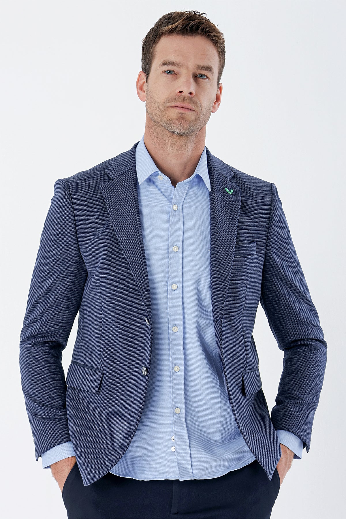 Slim-Fit Blazer - Indigo Blue