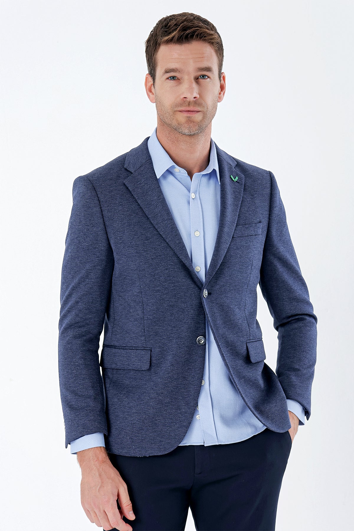 Slim-Fit Blazer - Indigo Blue