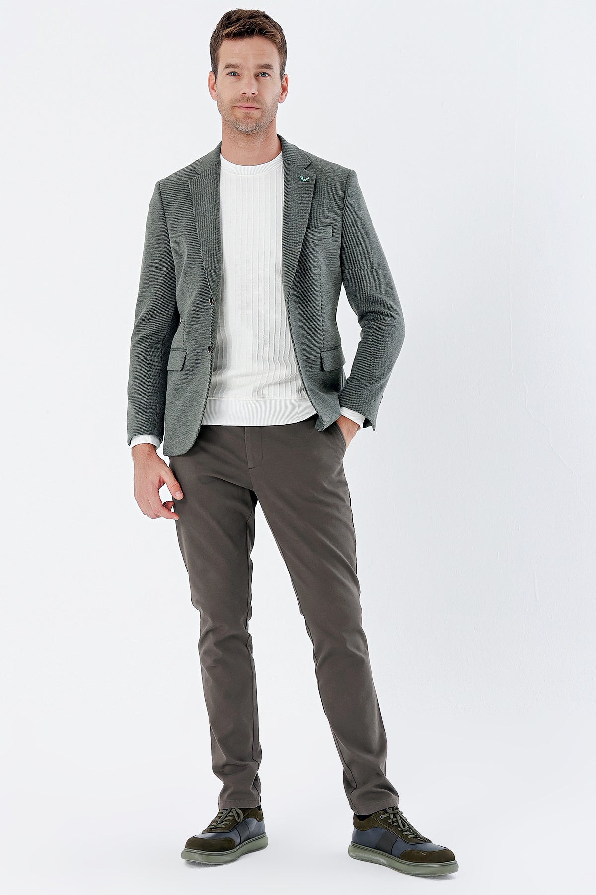 Slim-Fit Blazer - Khaki