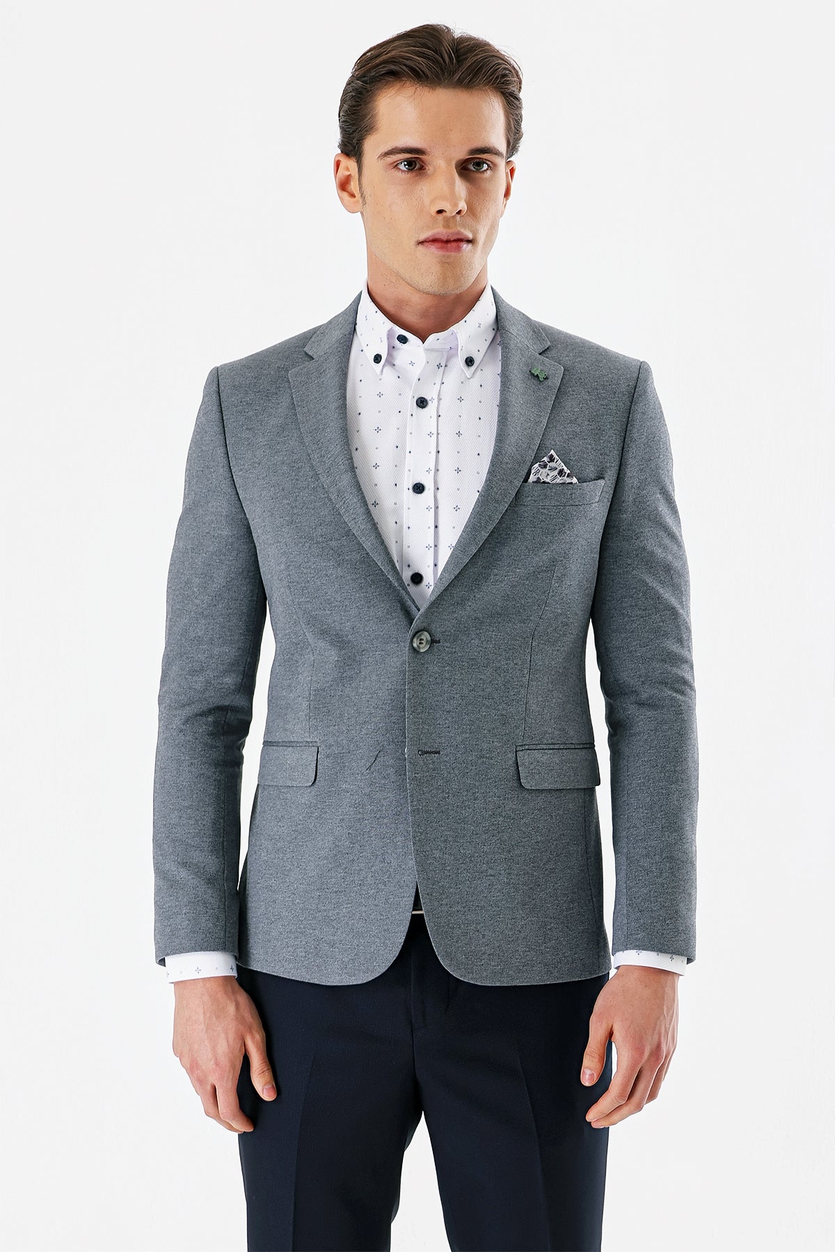 Slim-Fit Blazer - Grey