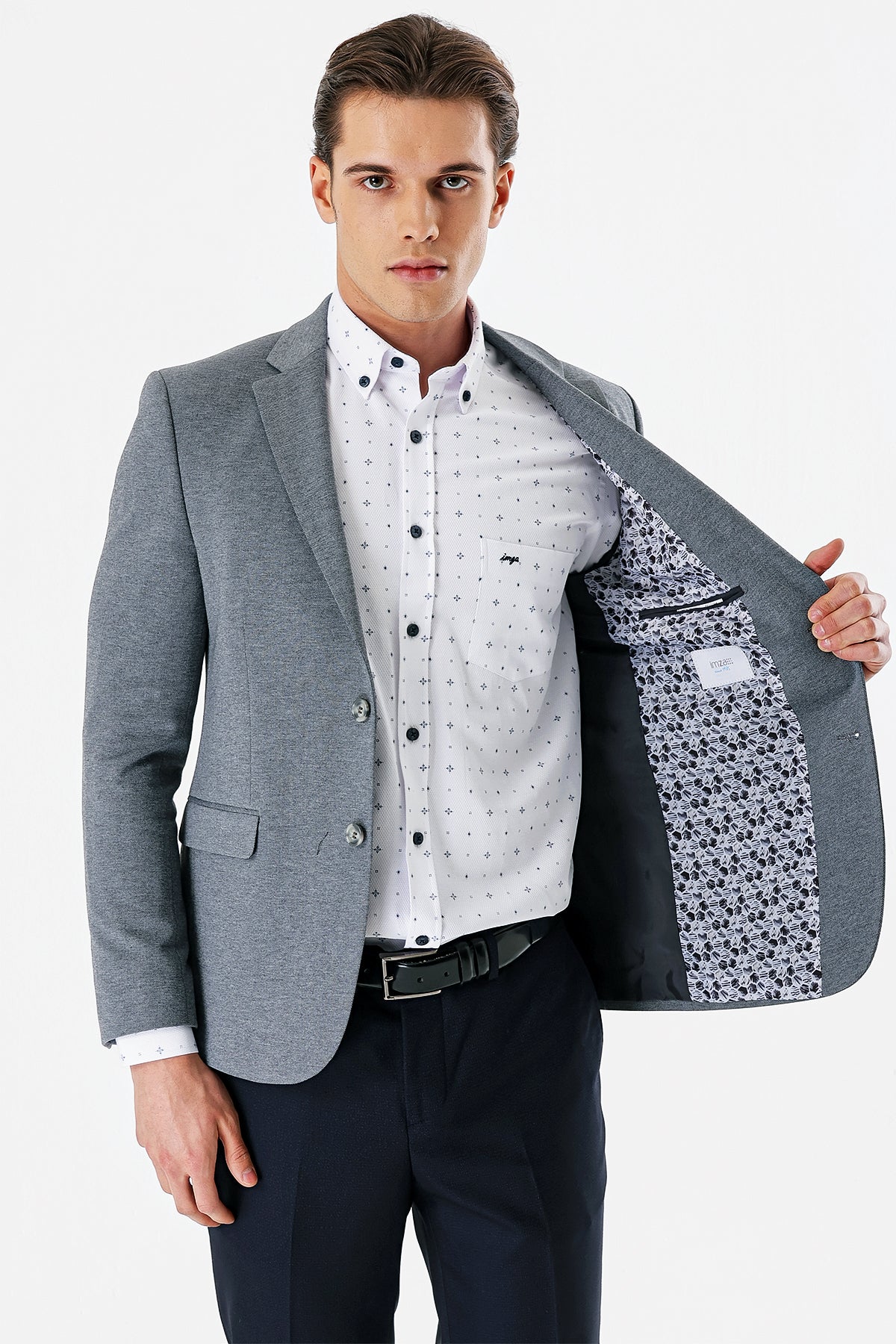 Slim-Fit Blazer - Grey