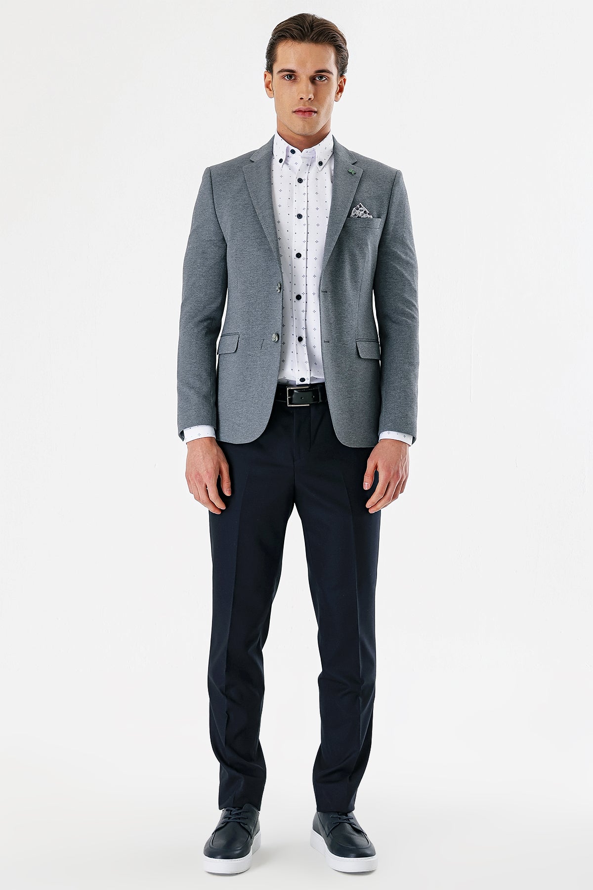 Slim-Fit Blazer - Grey