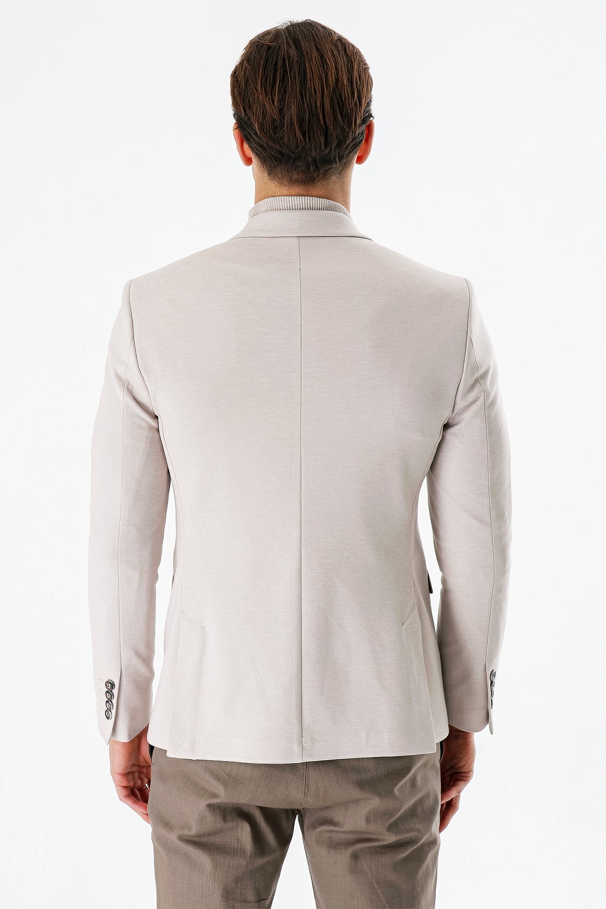 Slim-Fit Blazer - Beige