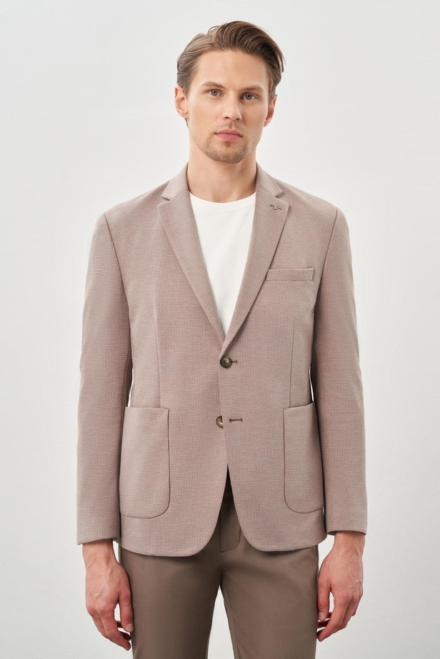 Slim-Fit Blazer - Biege