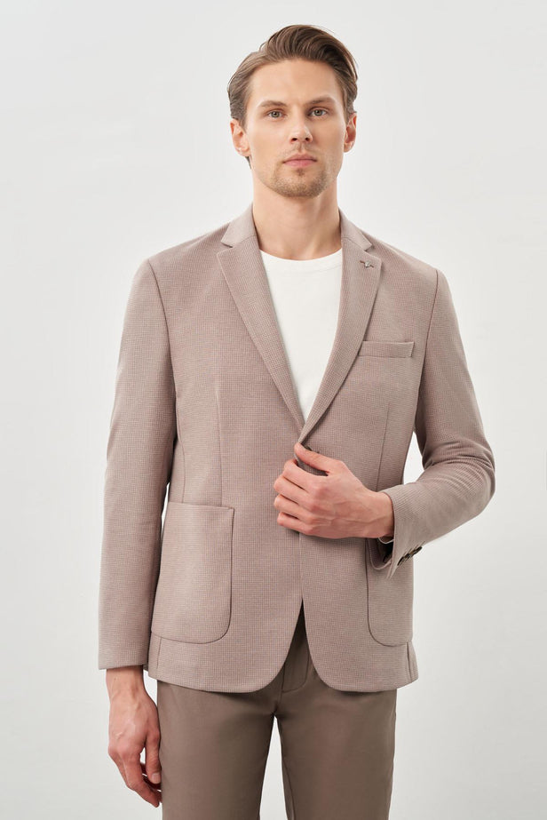 Slim-Fit Blazer - Biege