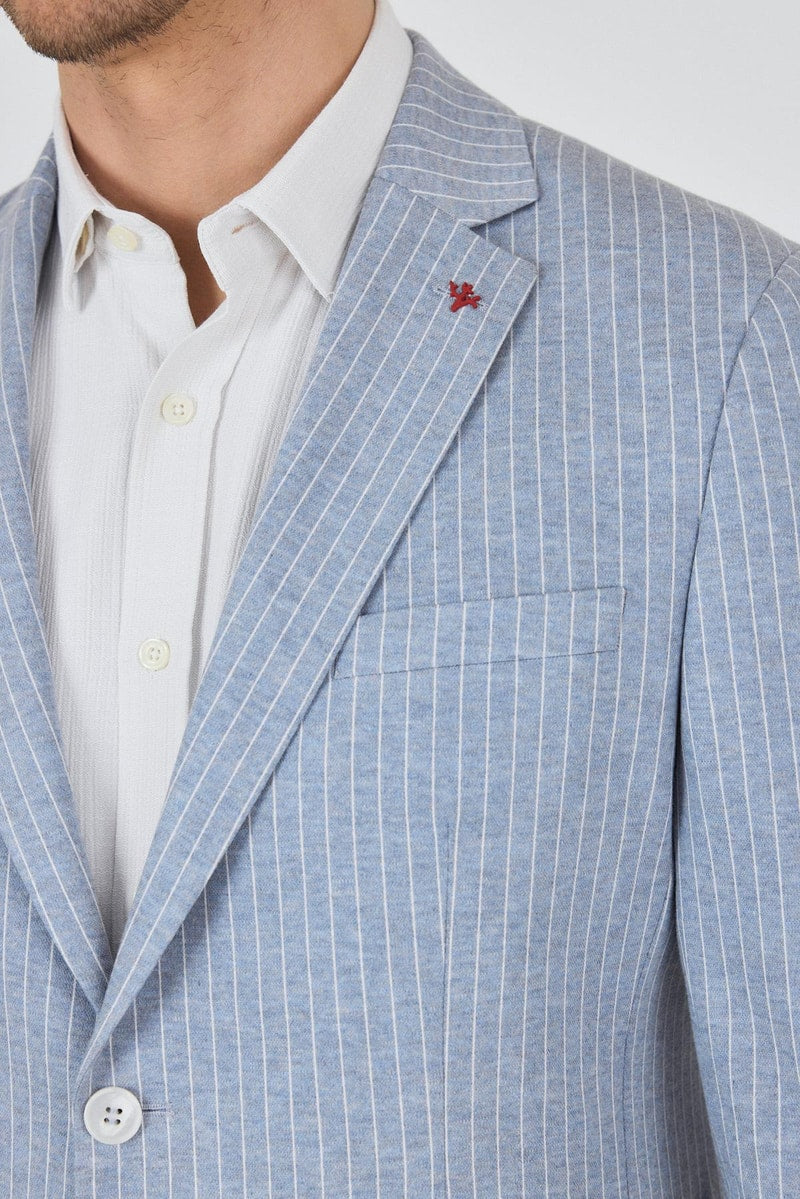 Light Blue Slim-Fit Blazer