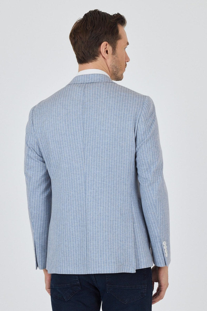 Slim-Fit Blazer - Light Blue