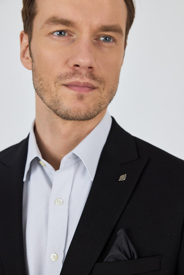 Slim-Fit Blazer - Black
