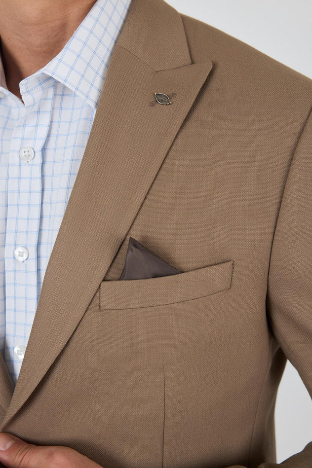 Slim-Fit Blazer - Brown