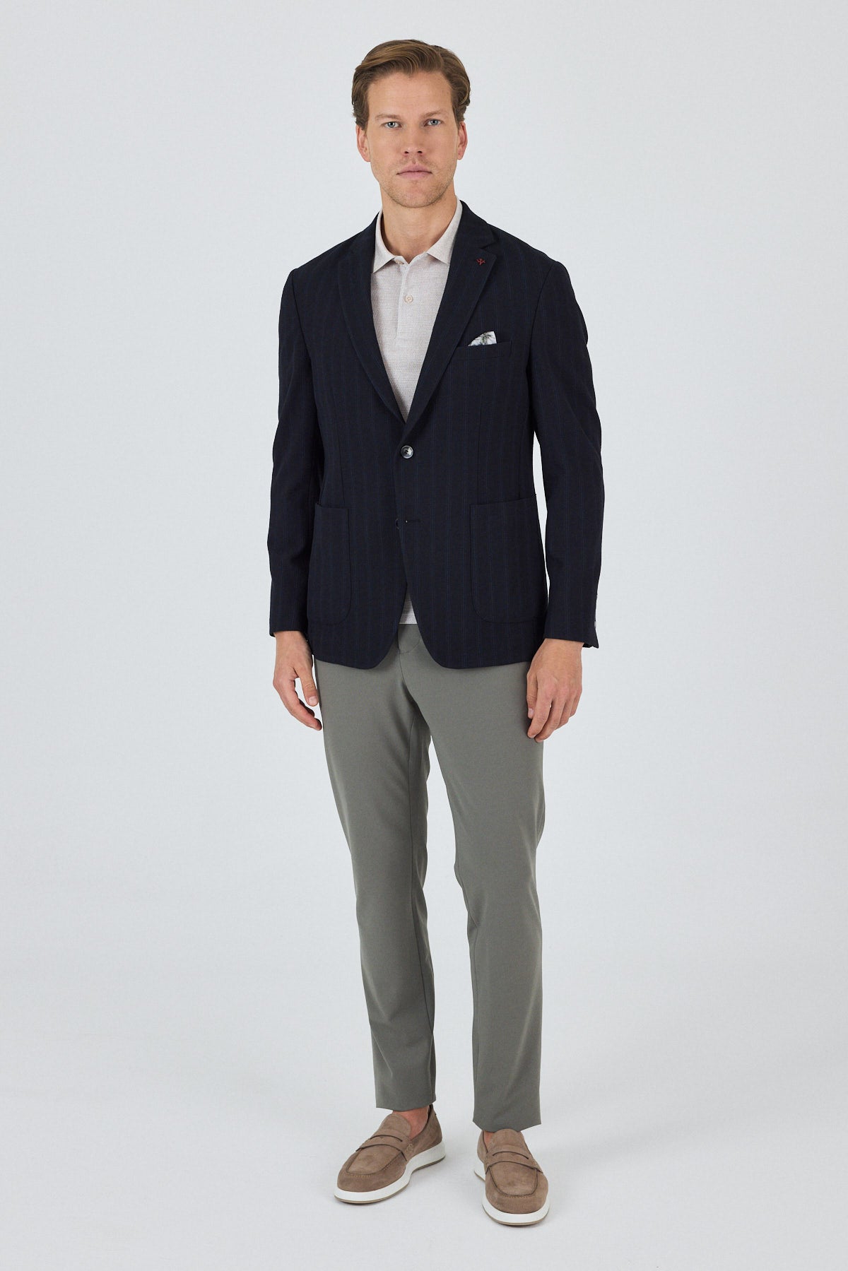 Slim-Fit Blazer - Dark Navy