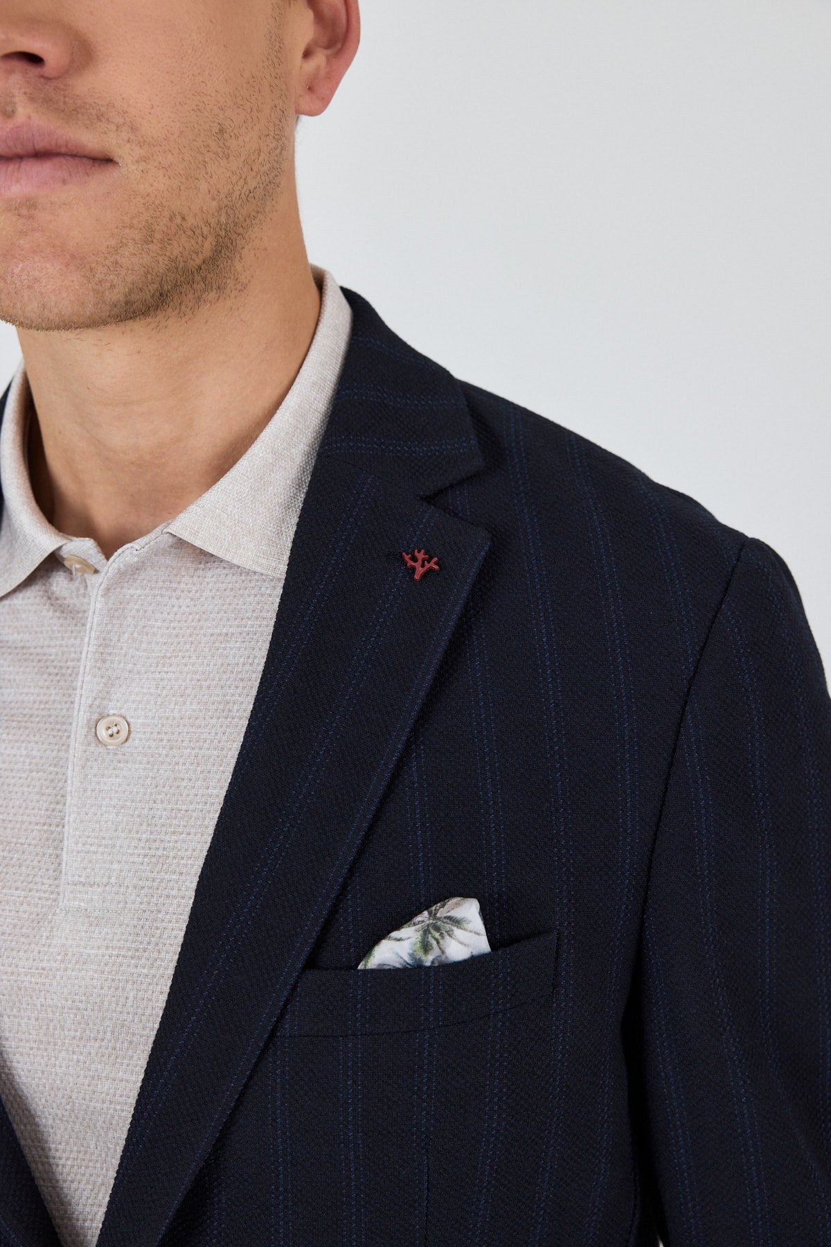 Slim-Fit Blazer - Dark Navy