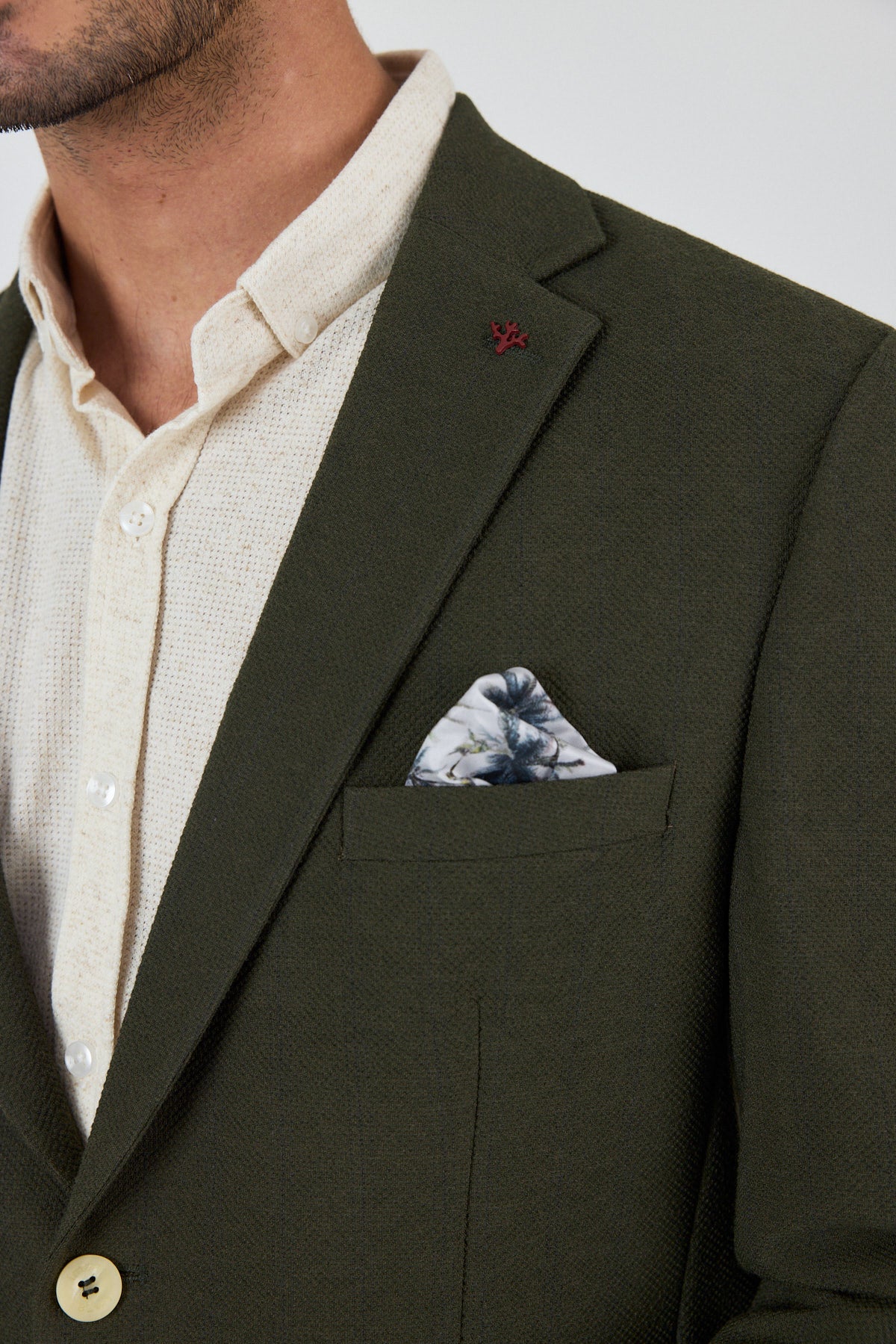 Slim-Fit Blazer - Dark Khaki