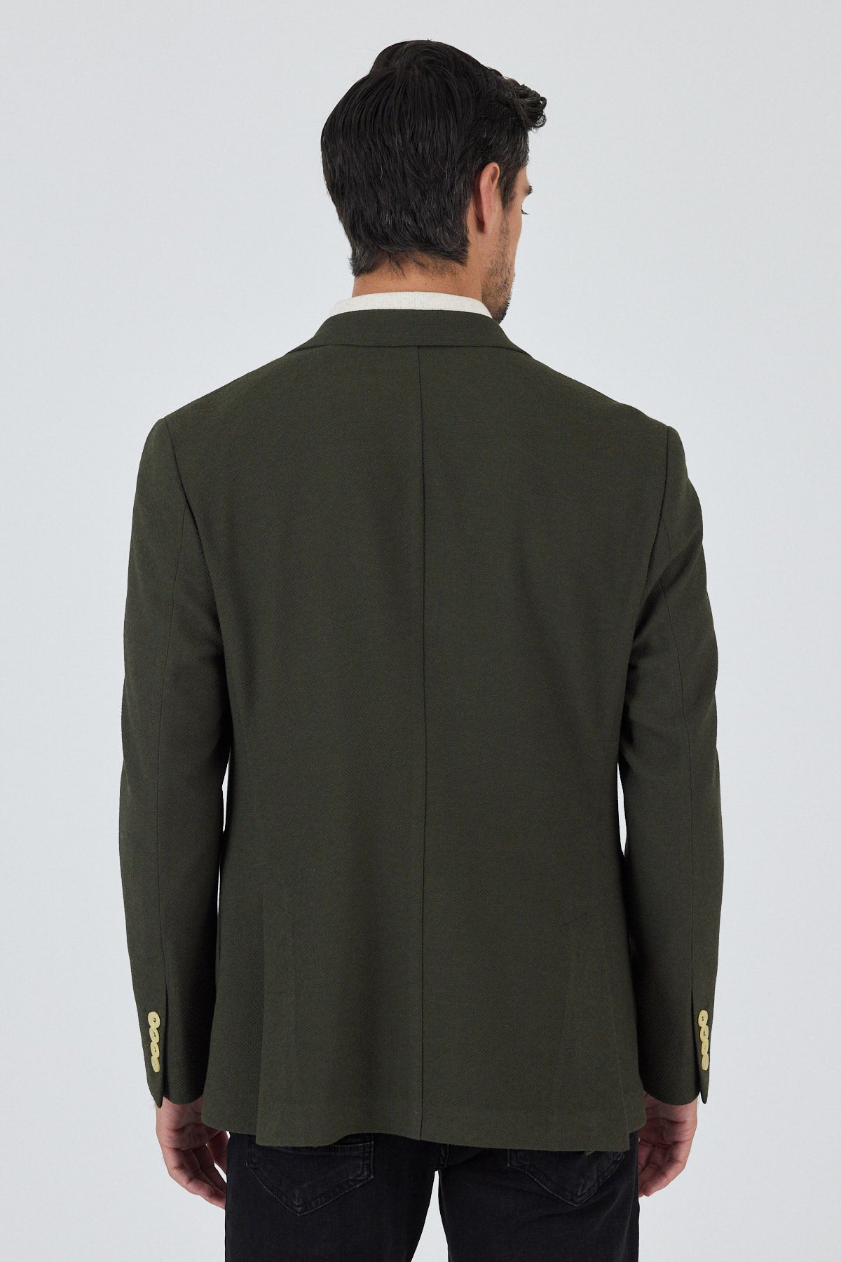 Slim-Fit Blazer - Dark Khaki
