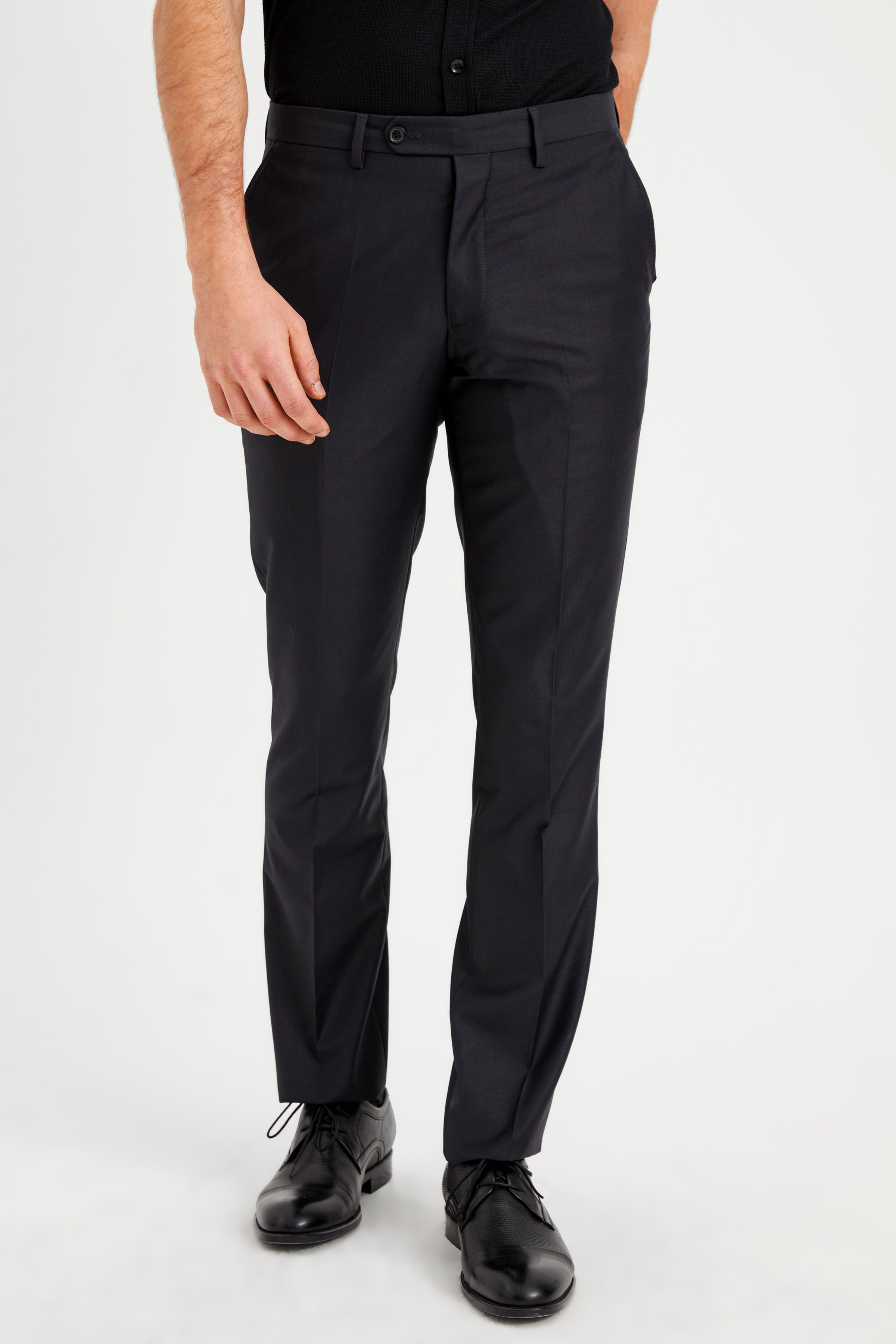 Slim-Fit Classic Pants - Dark Grey