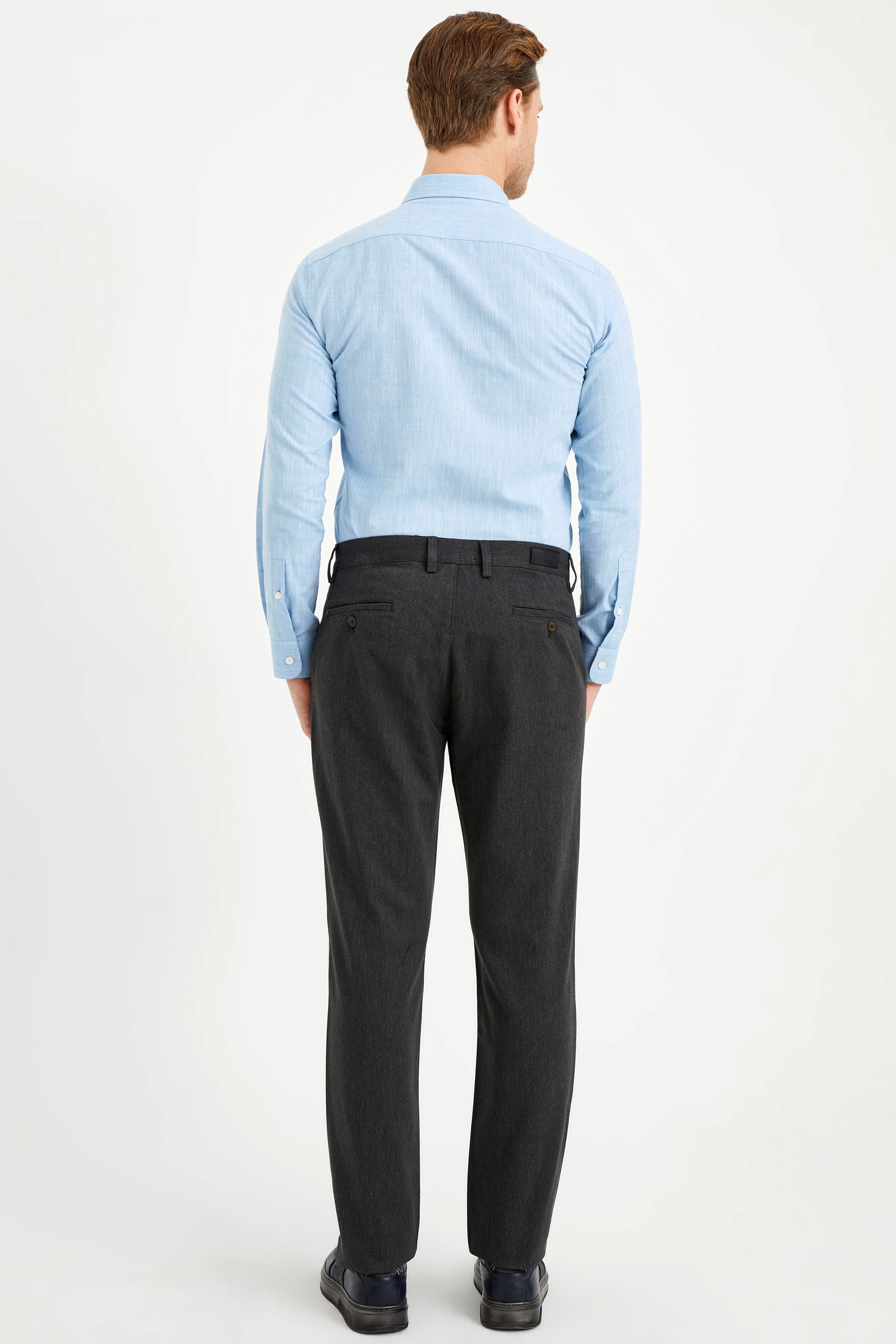 Comfort-Fit Classic Pants - Dark Grey