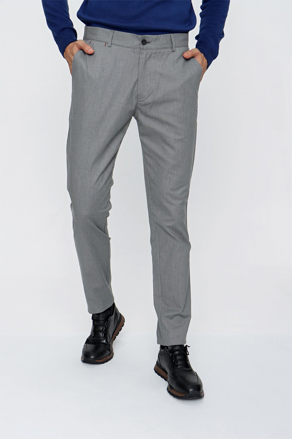 Slim-Fit Chino Pants - Grey