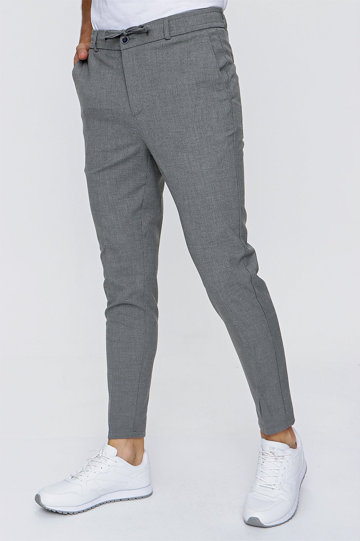 Slim-Fit Chino Pants - Dark Grey