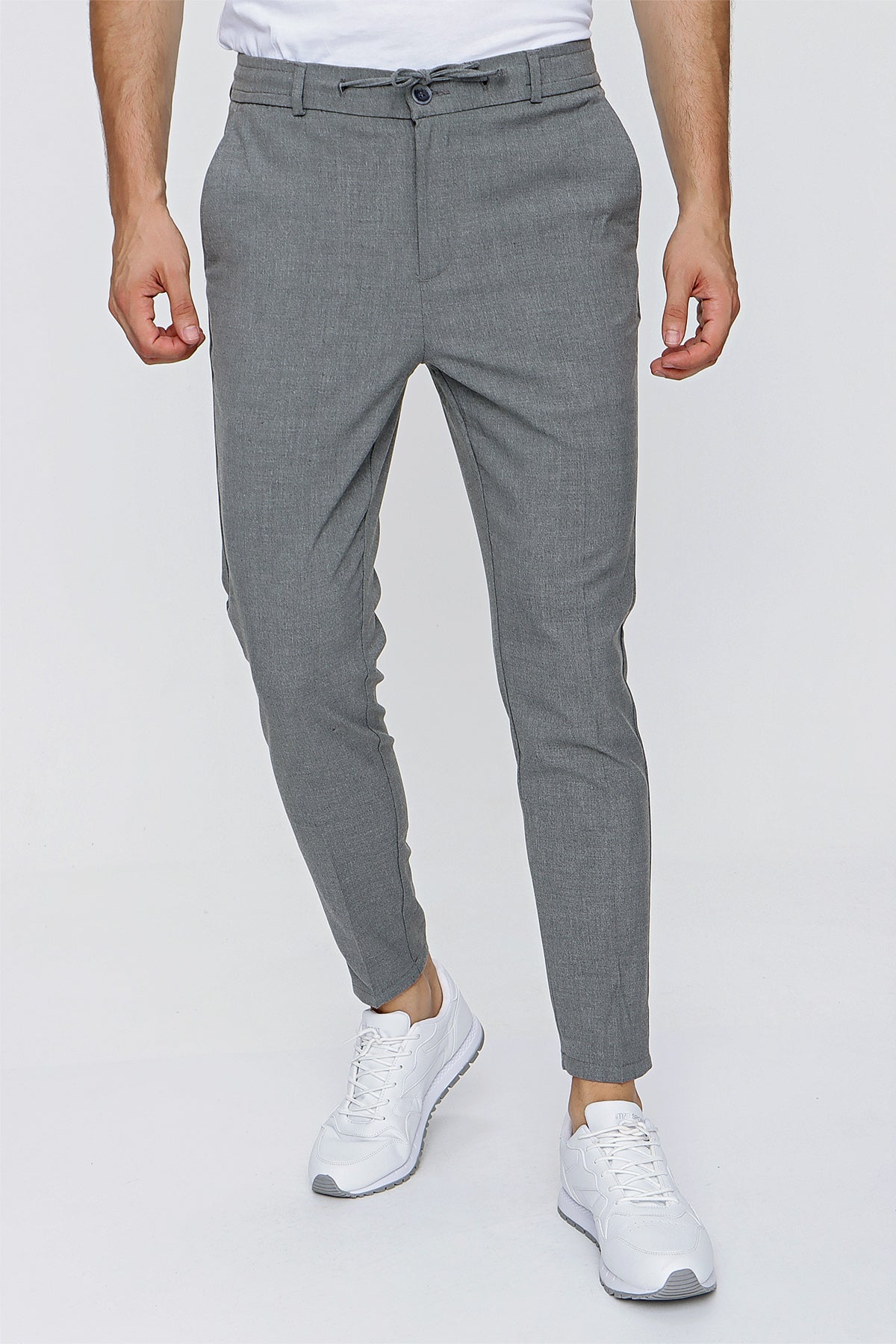 Slim-Fit Chino Pants - Dark Grey