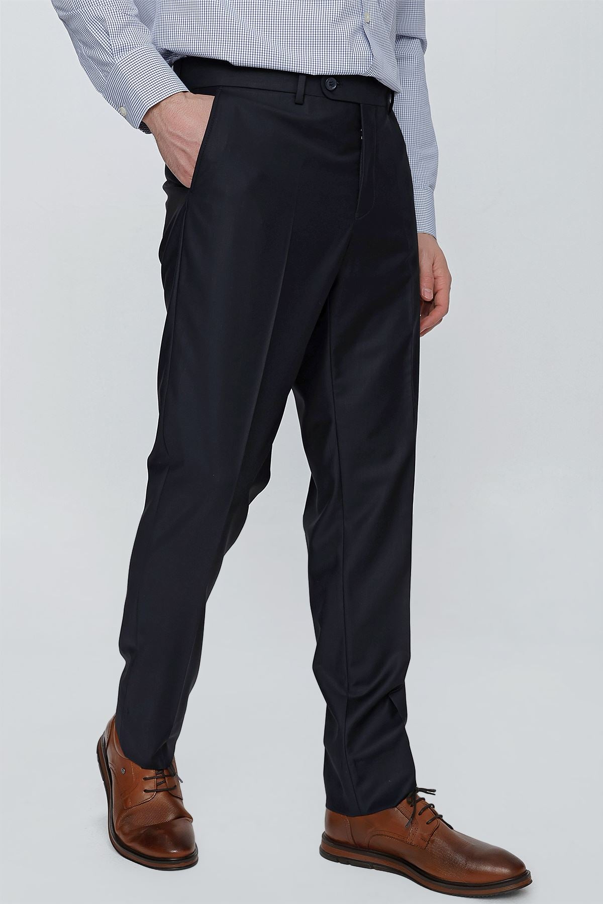 Slim-Fit Classic Pants - Dark Navy