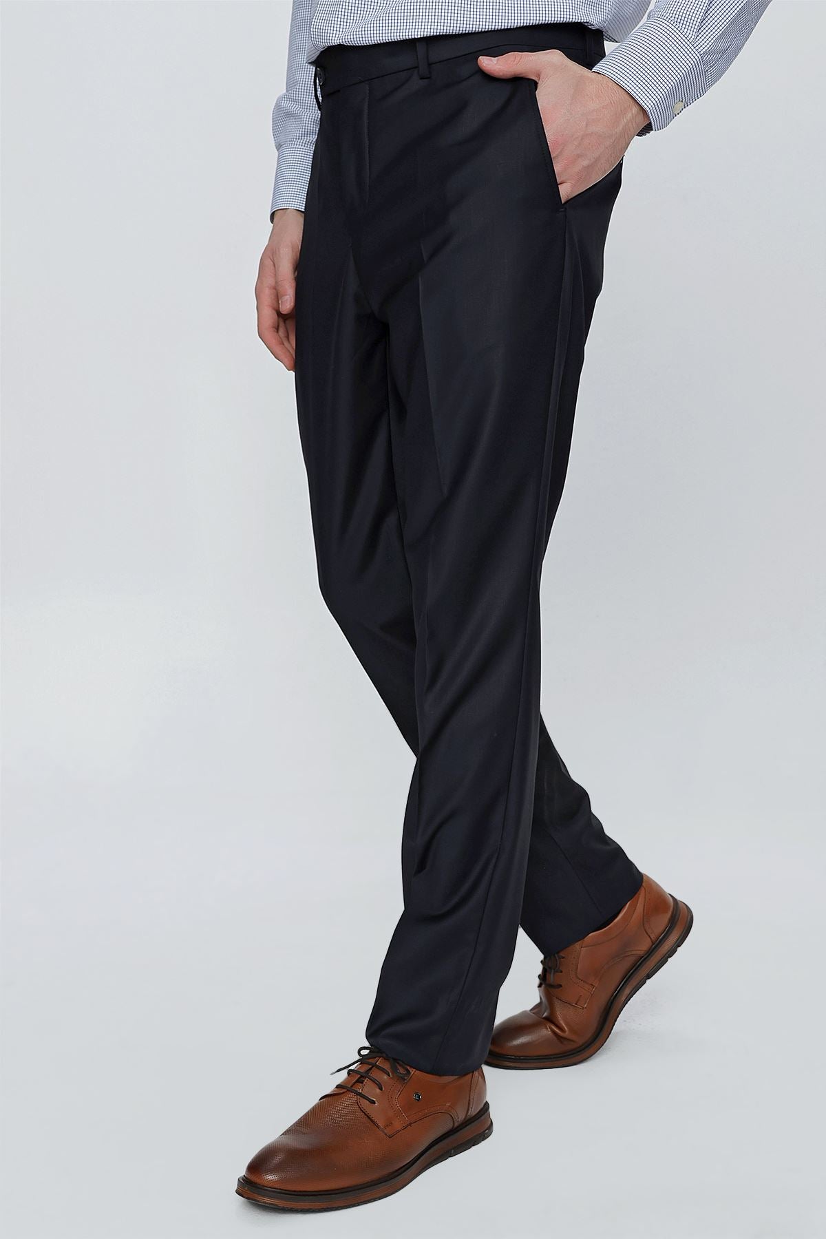 Slim-Fit Classic Pants - Dark Navy