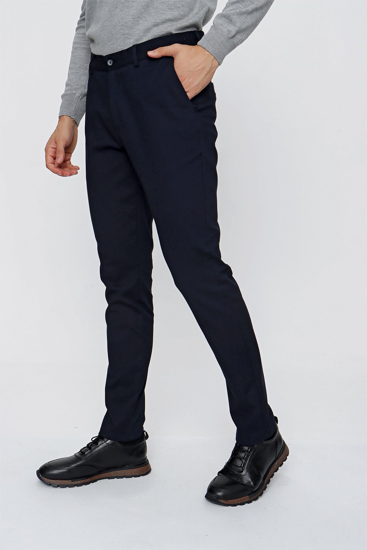 Slim-Fit Chino Pants - Dark Navy