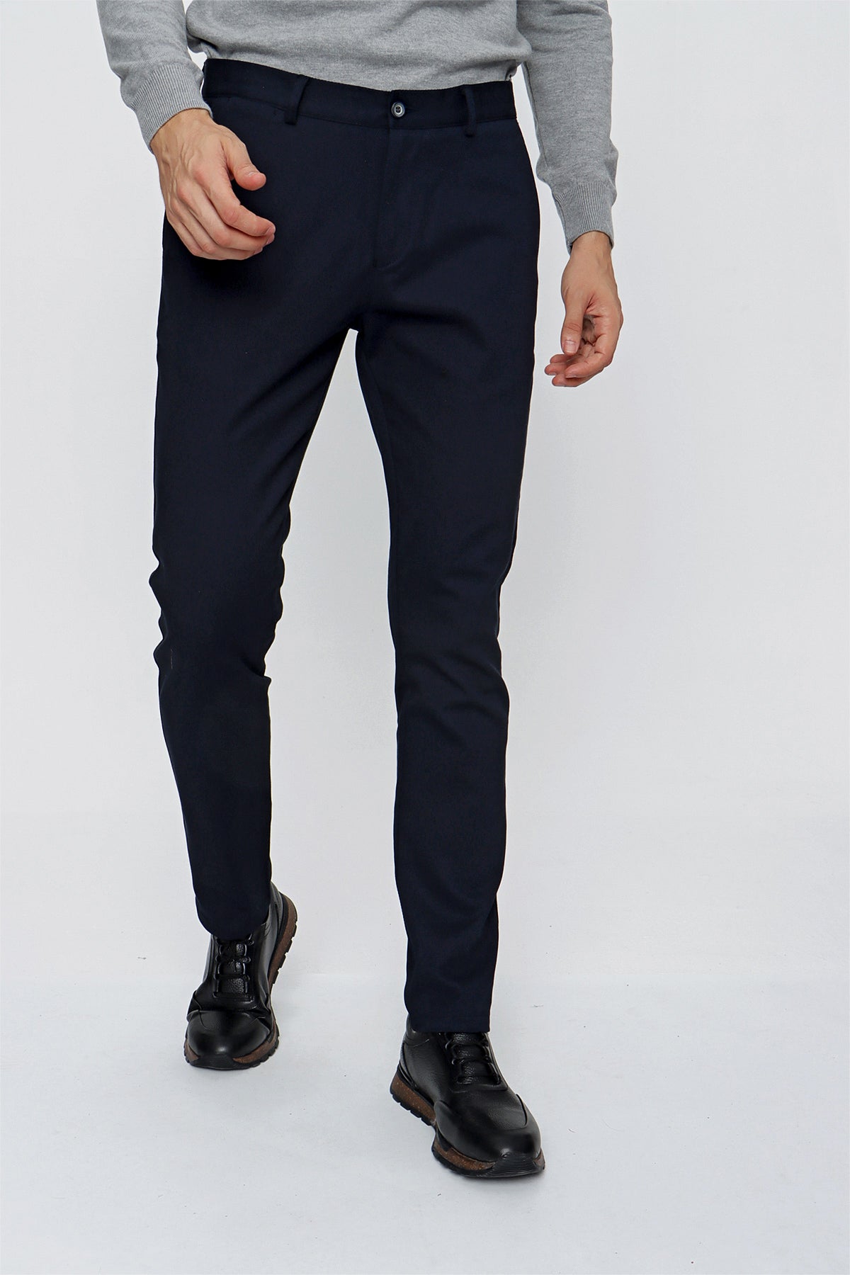 Slim-Fit Chino Pants - Dark Navy