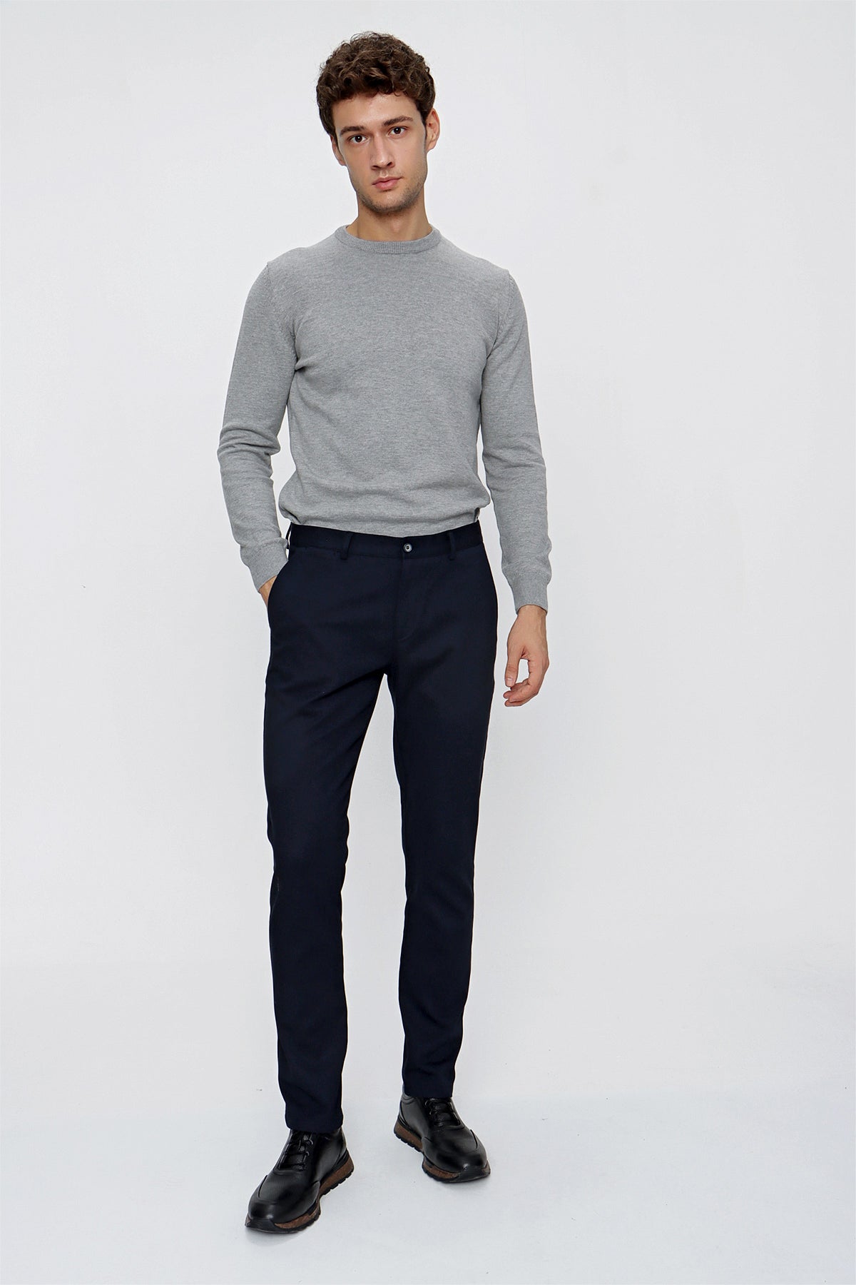 Slim-Fit Chino Pants - Dark Navy