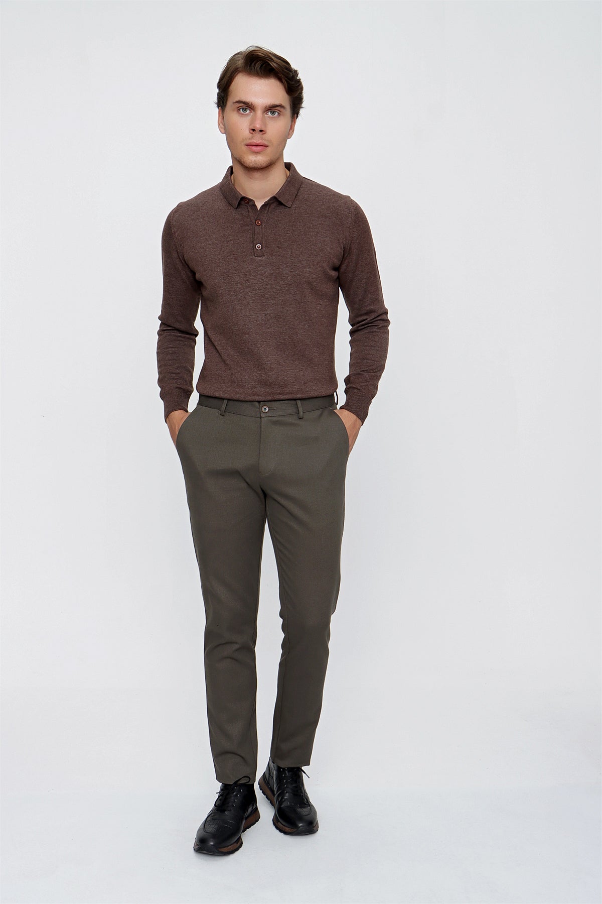 Slim-Fit Chino Pants - Khaki