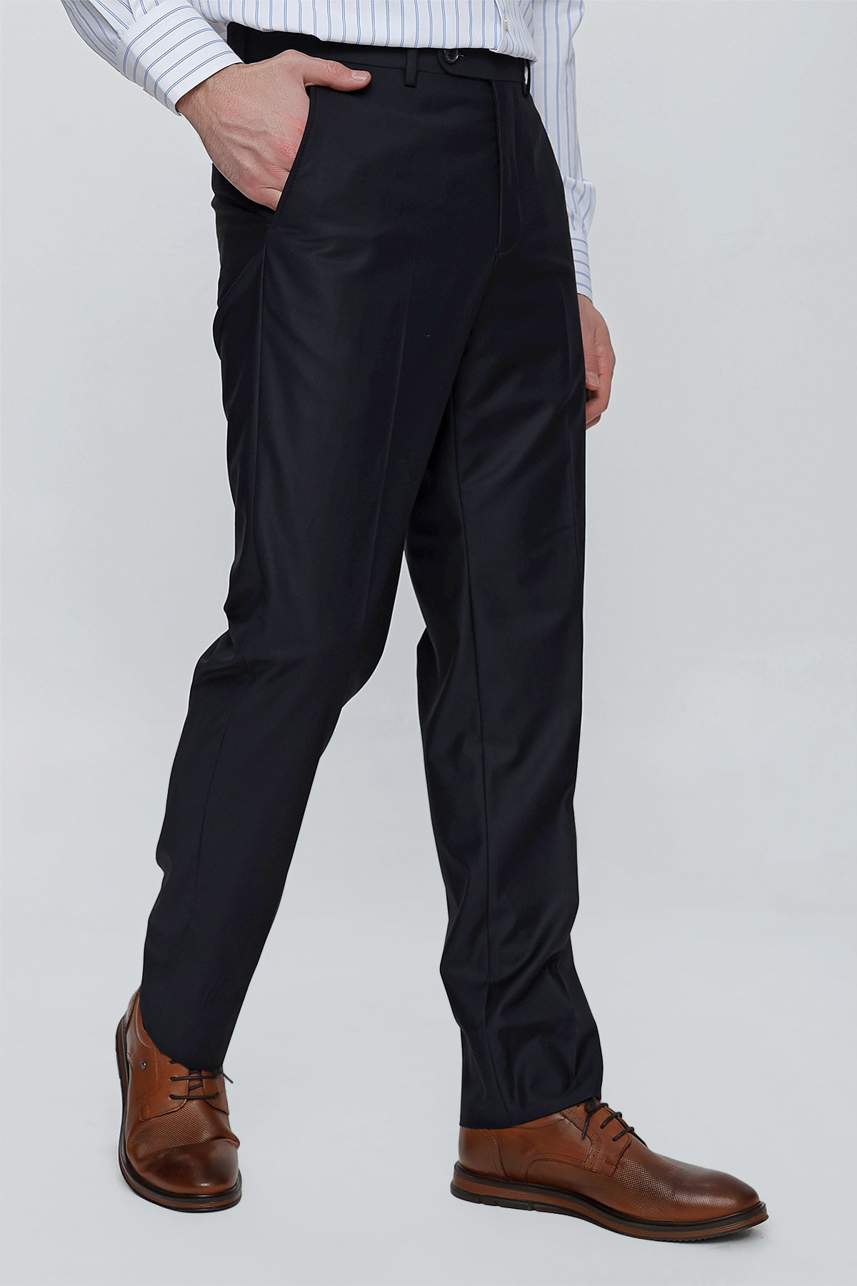 Comfort-Fit Classic Pants - Dark Navy