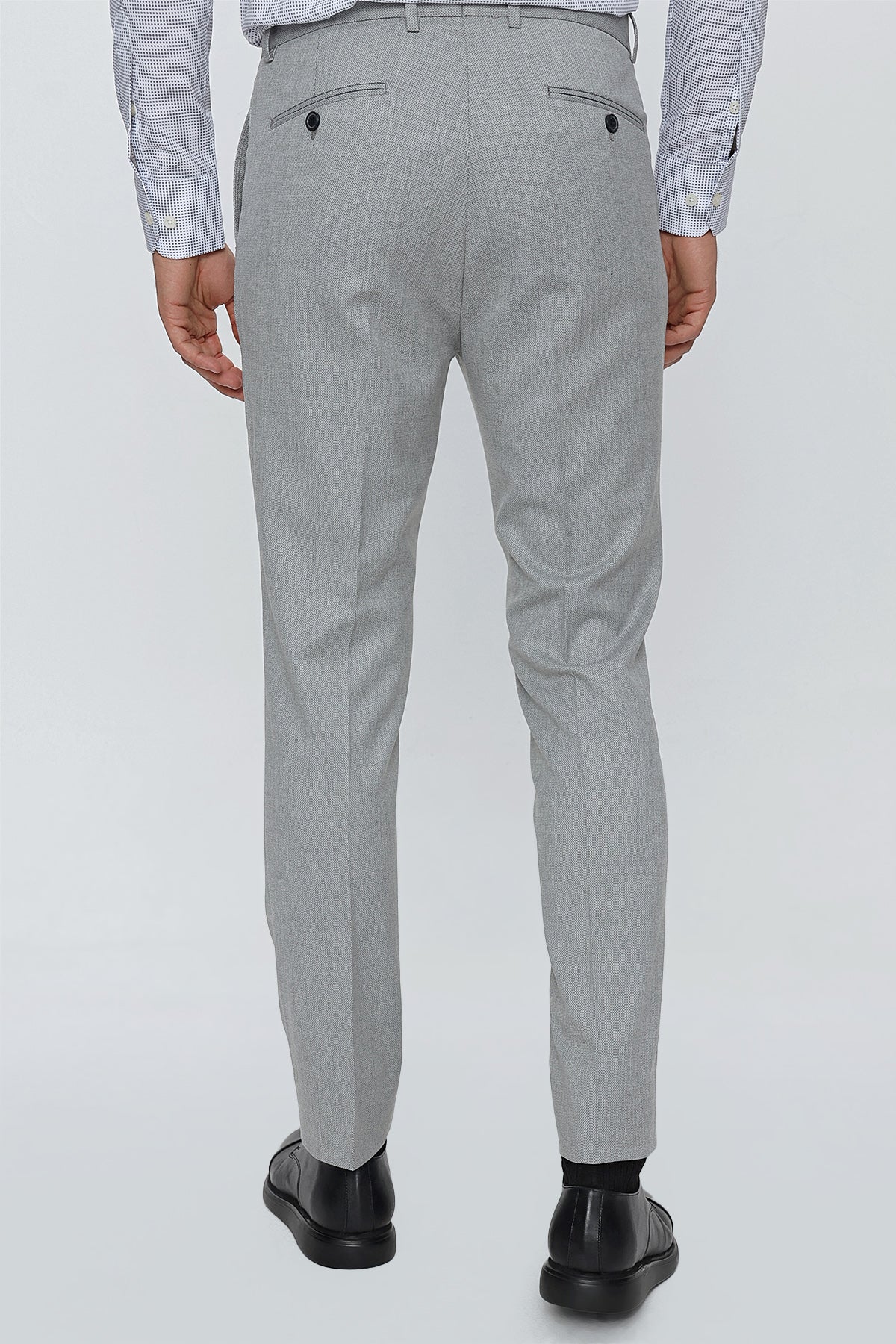 Slim-Fit Classic Pants - Light Grey