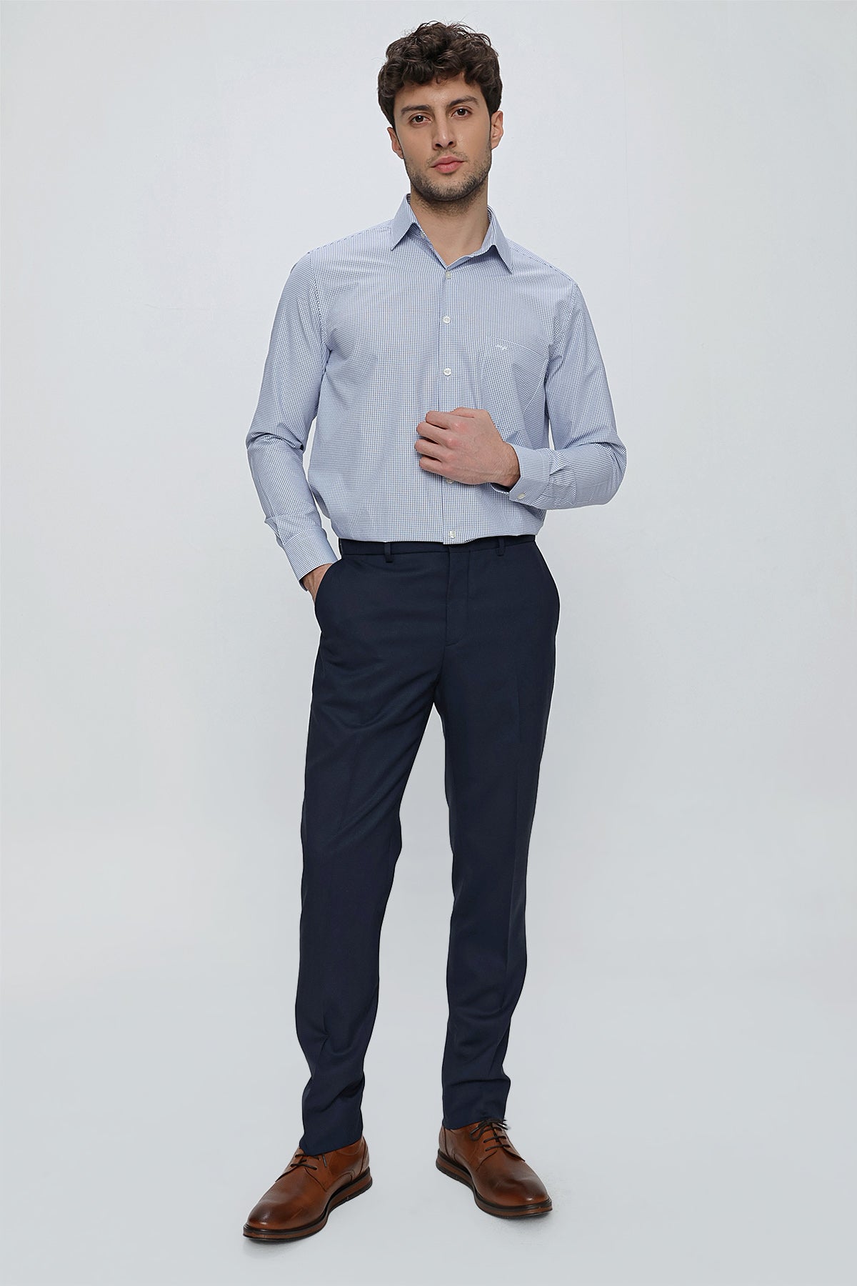 Slim-Fit Classic Pants - Navy