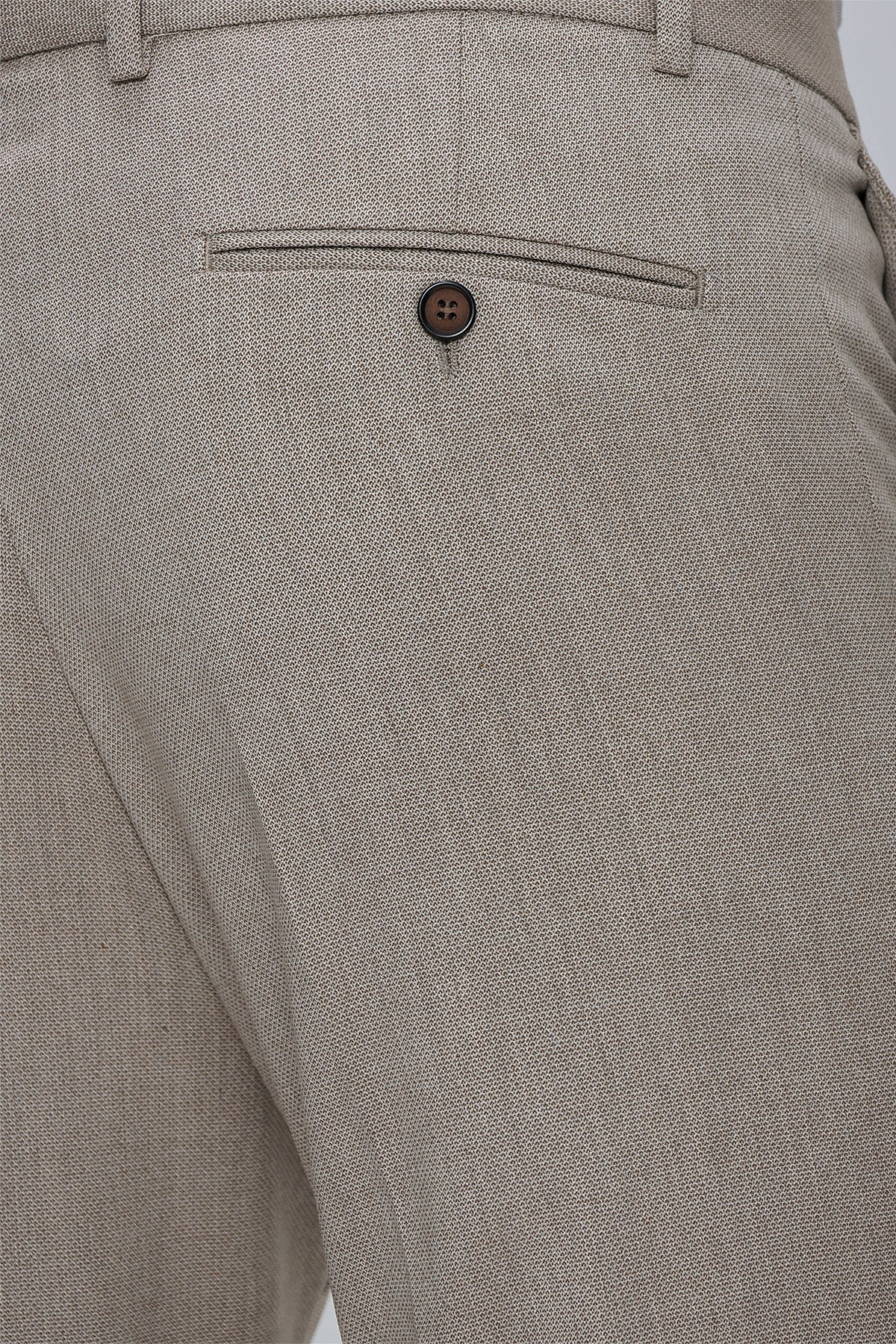 Slim-Fit Classic Pants - Beige