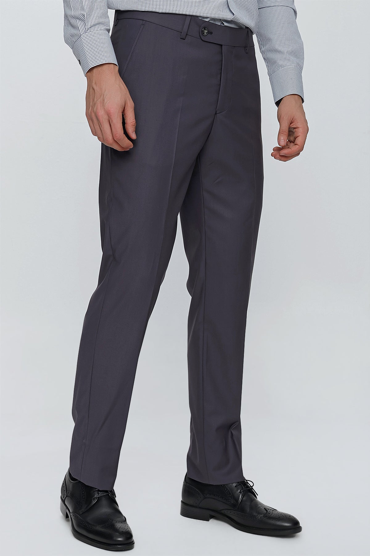 Comfort-Fit Classic Pants - Dark Grey