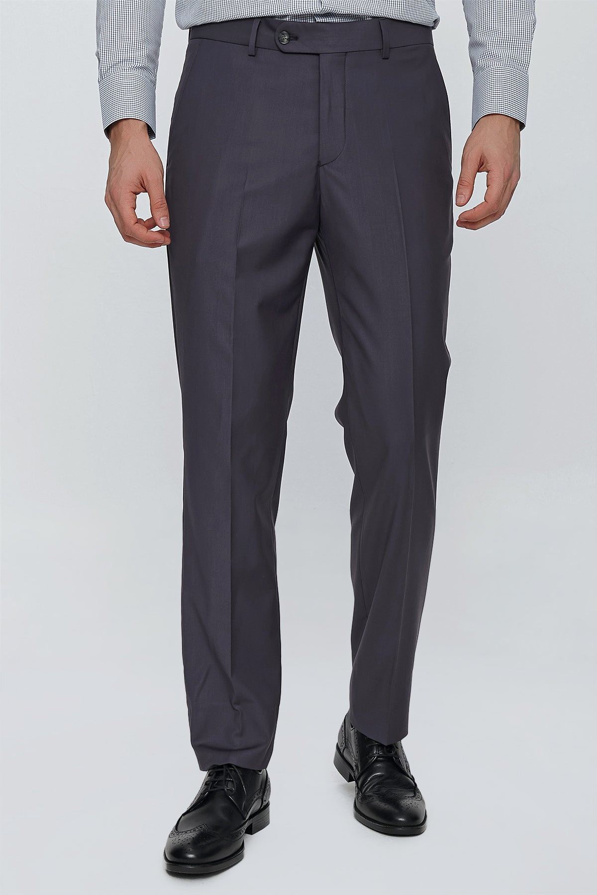 Comfort-Fit Classic Pants - Dark Grey