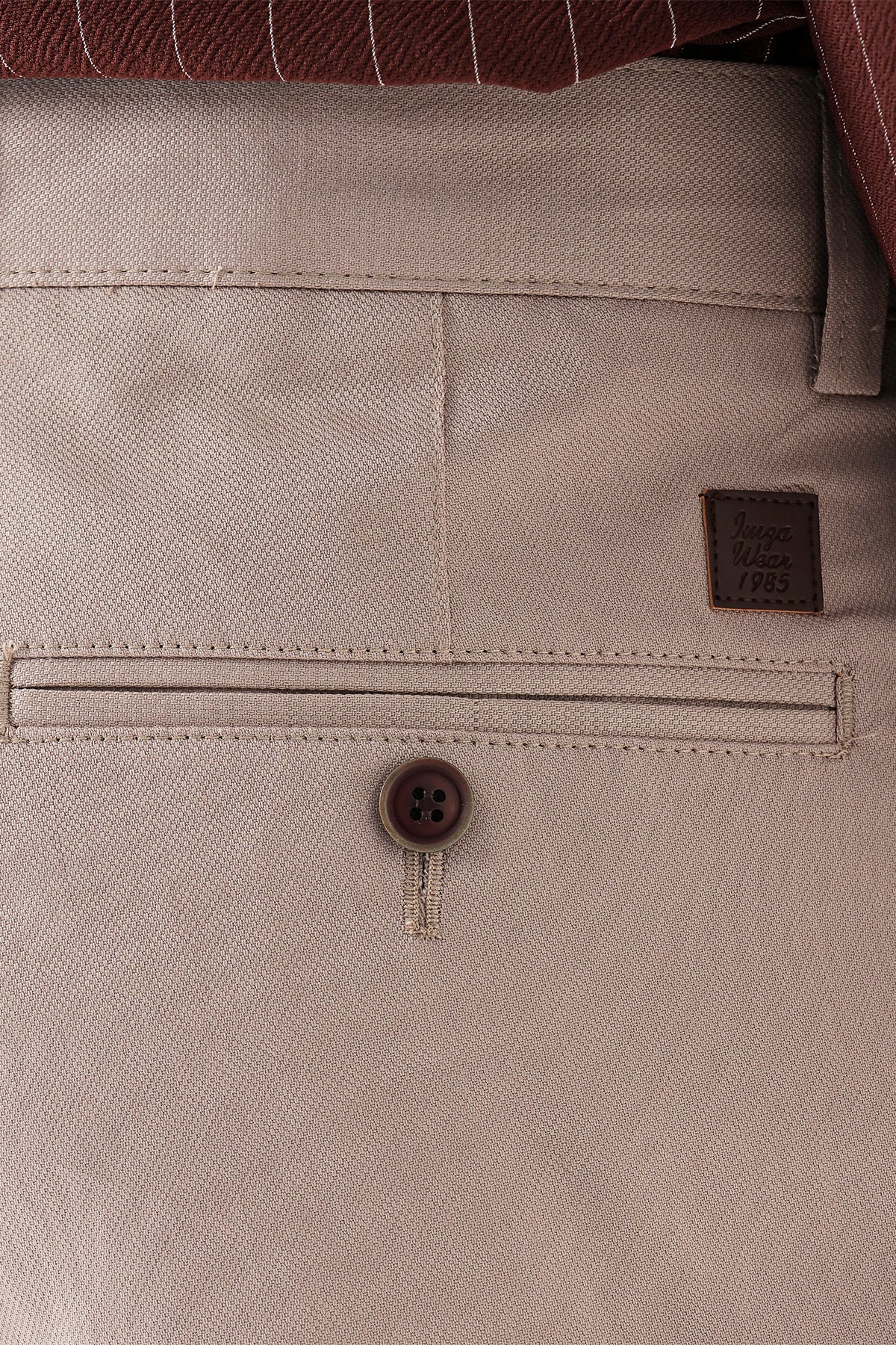 Slim-Fit Chino Pants - Light Beige